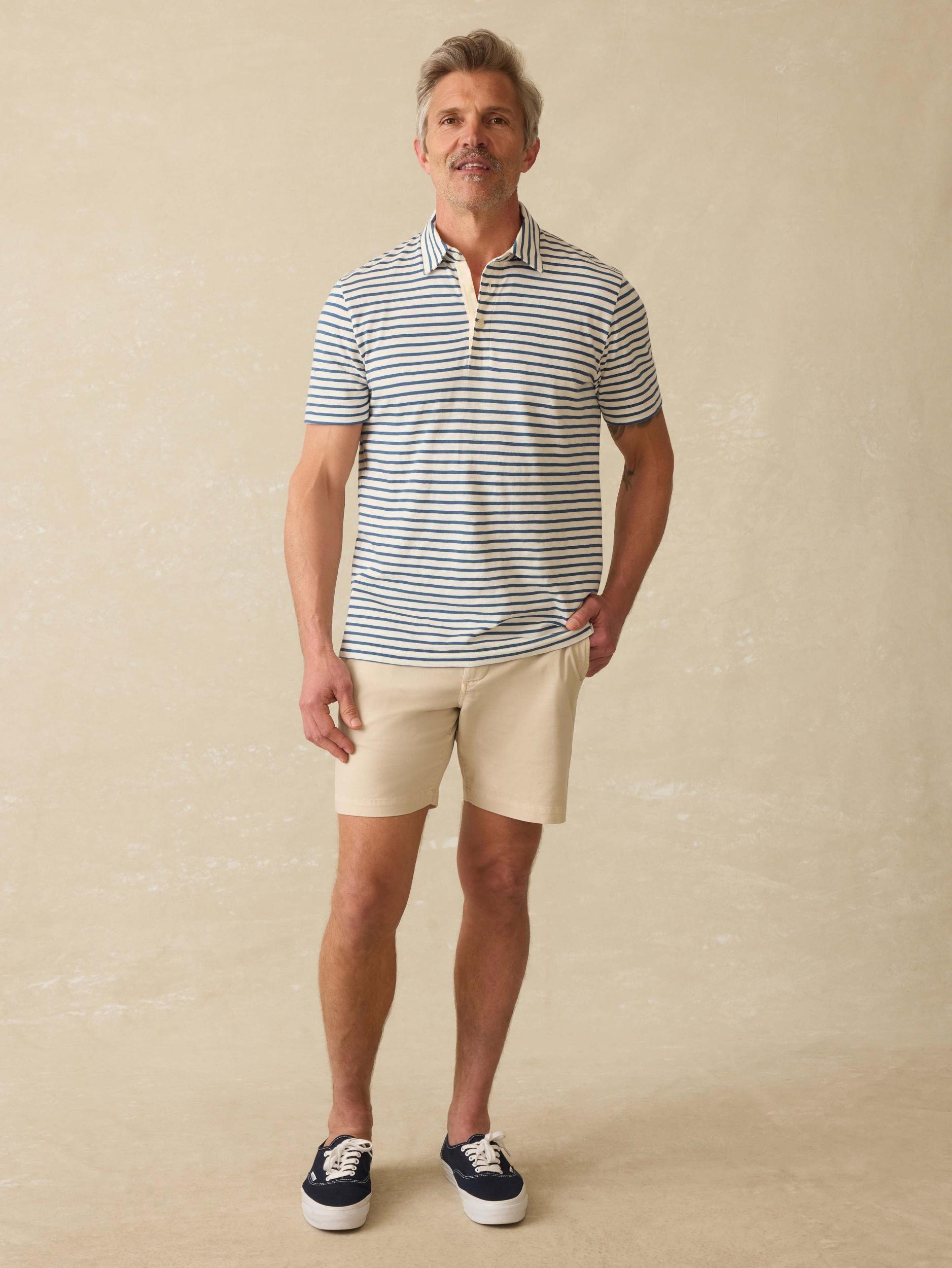 Sunwashed T-Shirt Polo - Ivory Breton Stripe Male Product Image