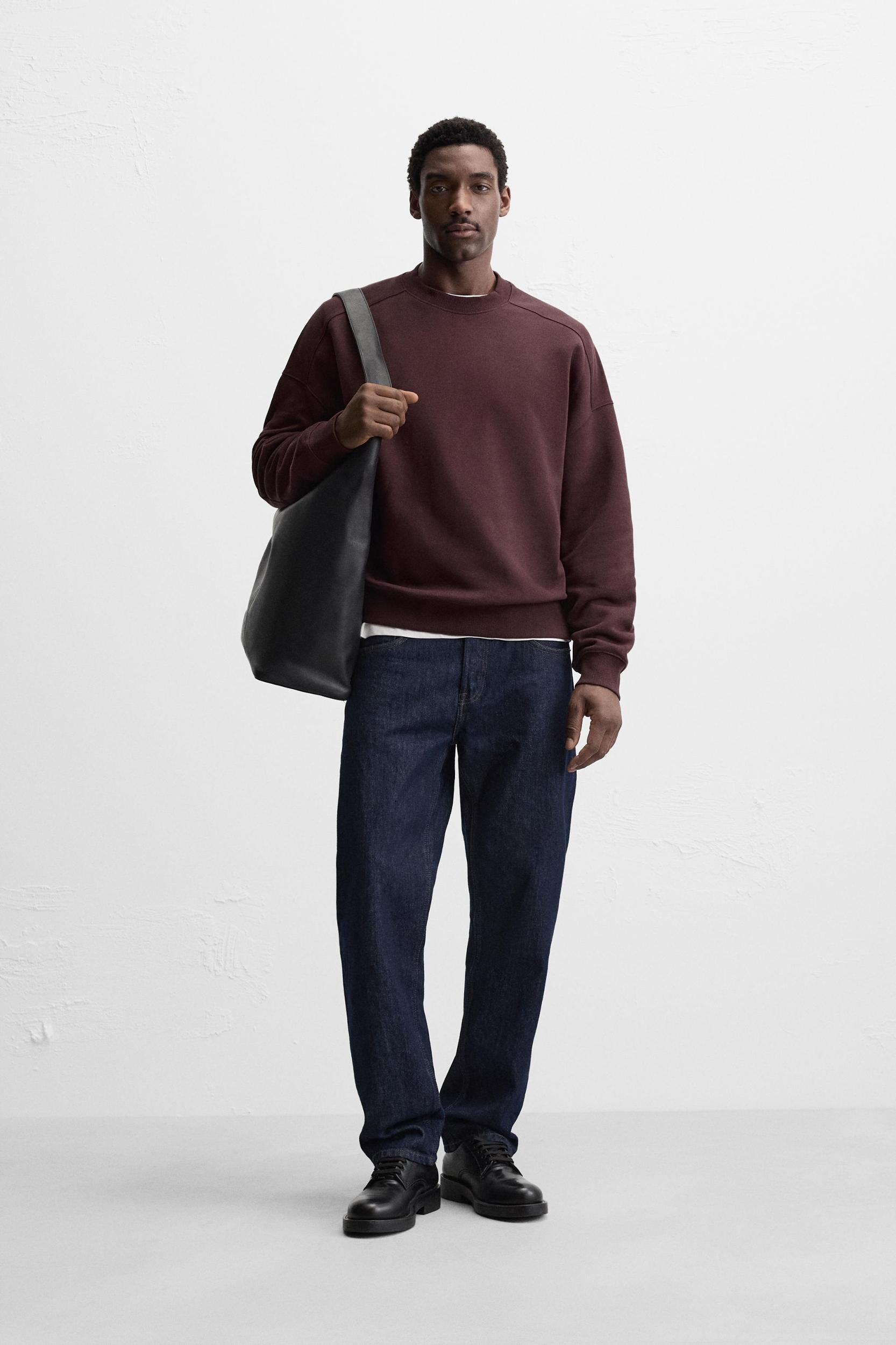 BOXY FIT CREW NECK SWEATSHIRT Product Image