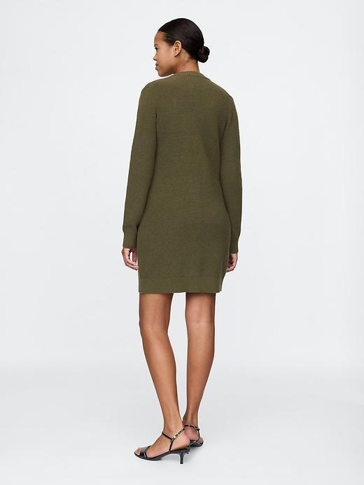 Shaker-Stitch Mini Sweater Dress Product Image