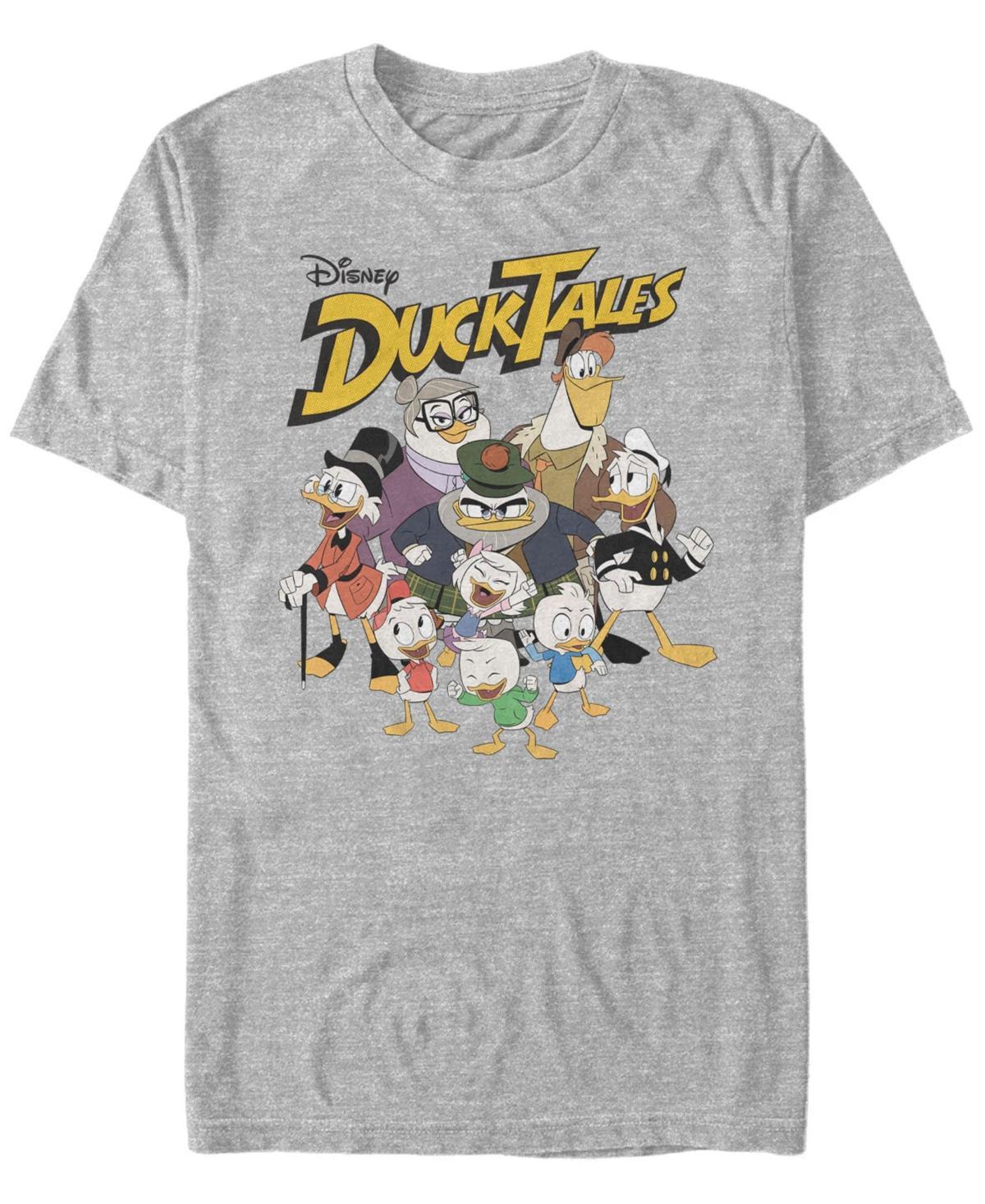 Disney's DuckTales Men's Group Shot Logo Tee, Size: Small, Athletic Grey Product Image
