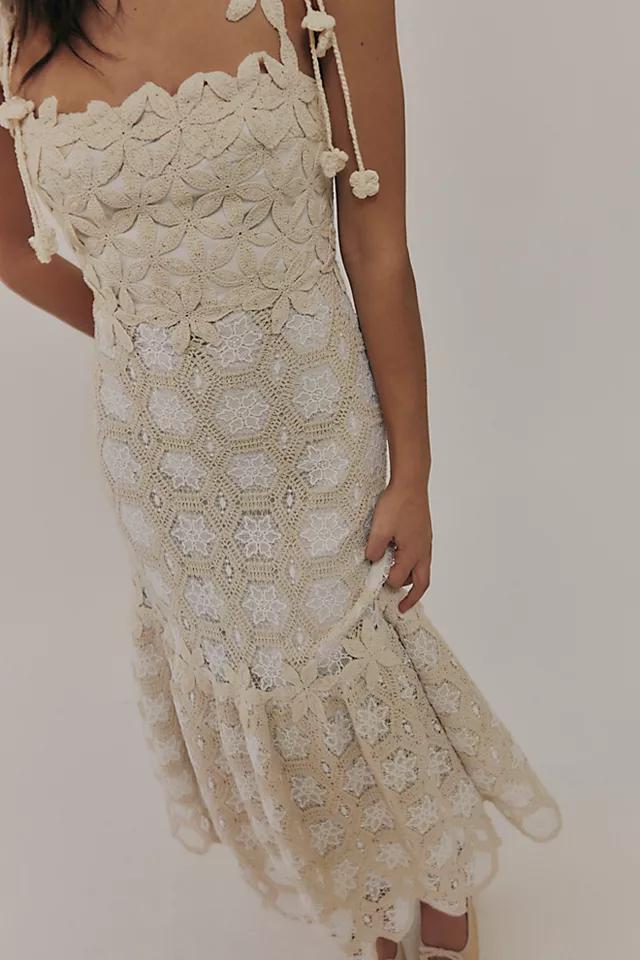 PatBo Natural Crochet Midi Dress Product Image