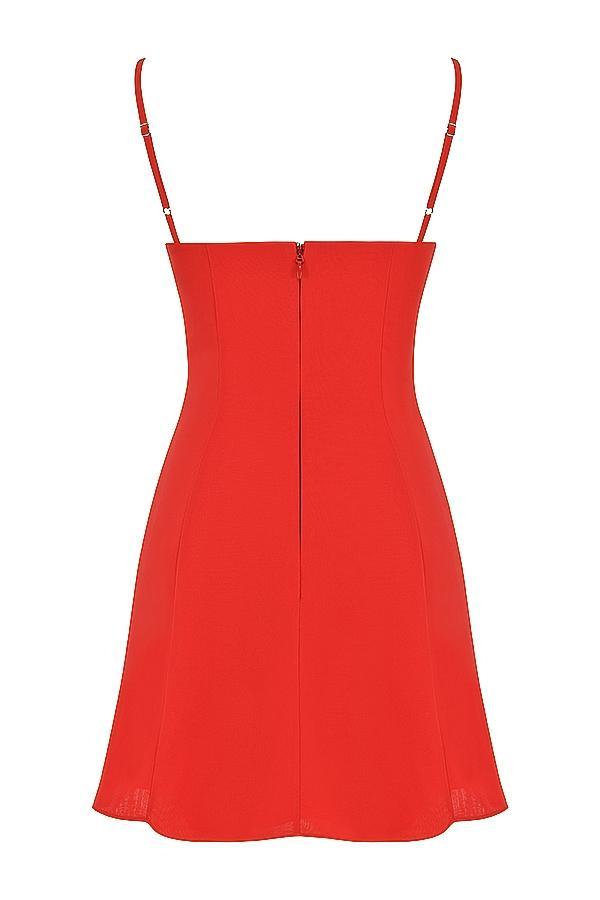 Christiana Red Mini Dress Product Image
