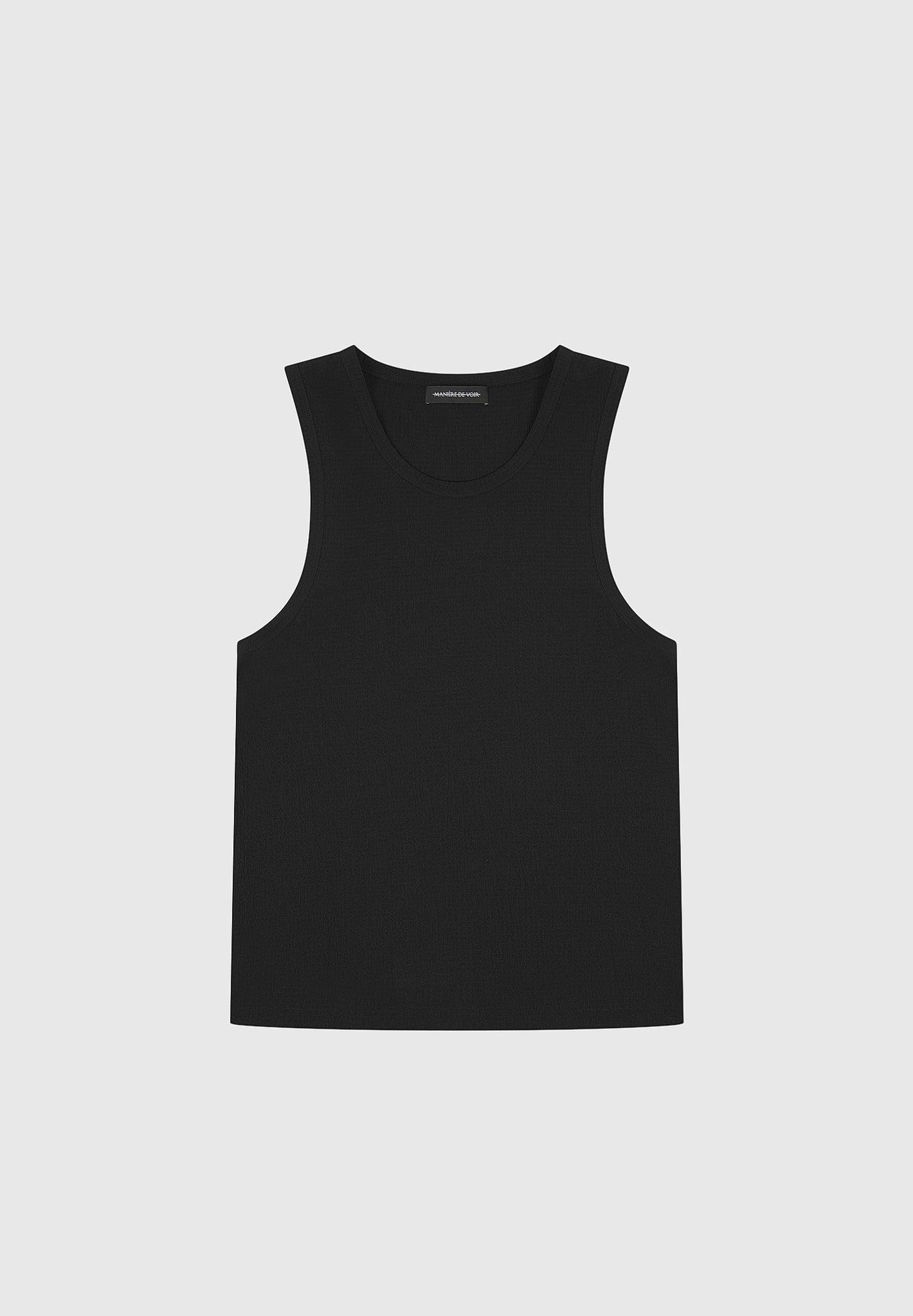 Seersucker Vest - Black Male Product Image