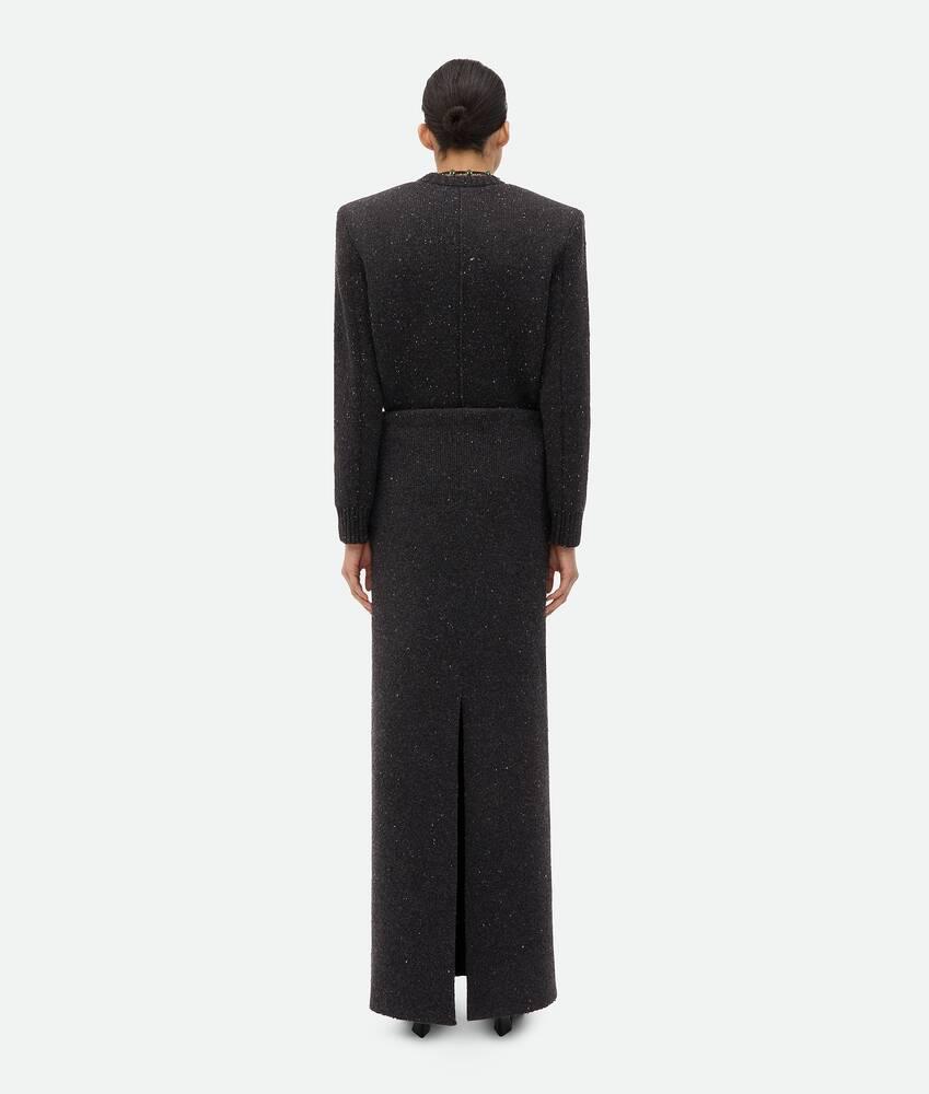 Women's Wool Tailored Skirt in Dark grey melange Product Image