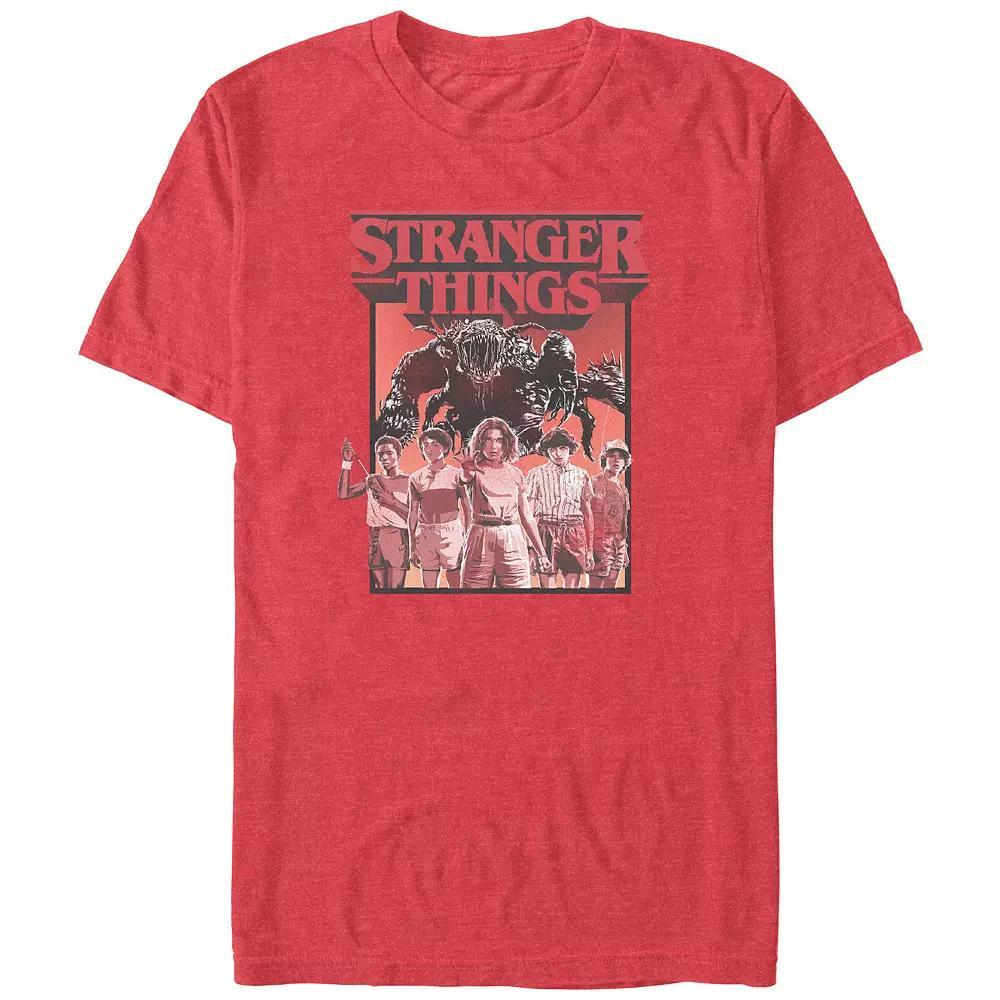 Big & Tall Stranger Things Stay Alert Graphic Tee, Men's, Size: 4XL, Red Grey Product Image