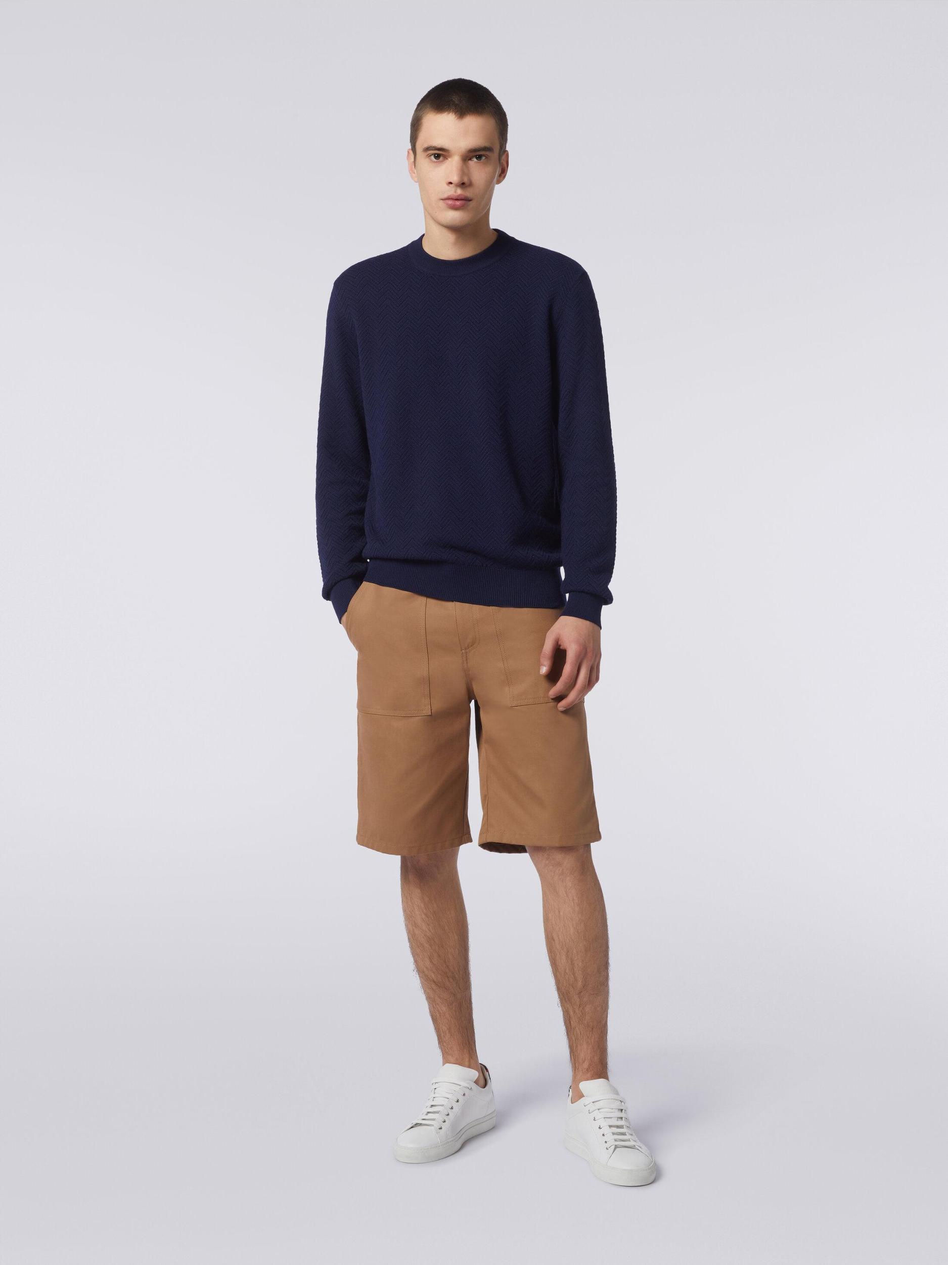 Cotton chevron crew-neck pullover Product Image