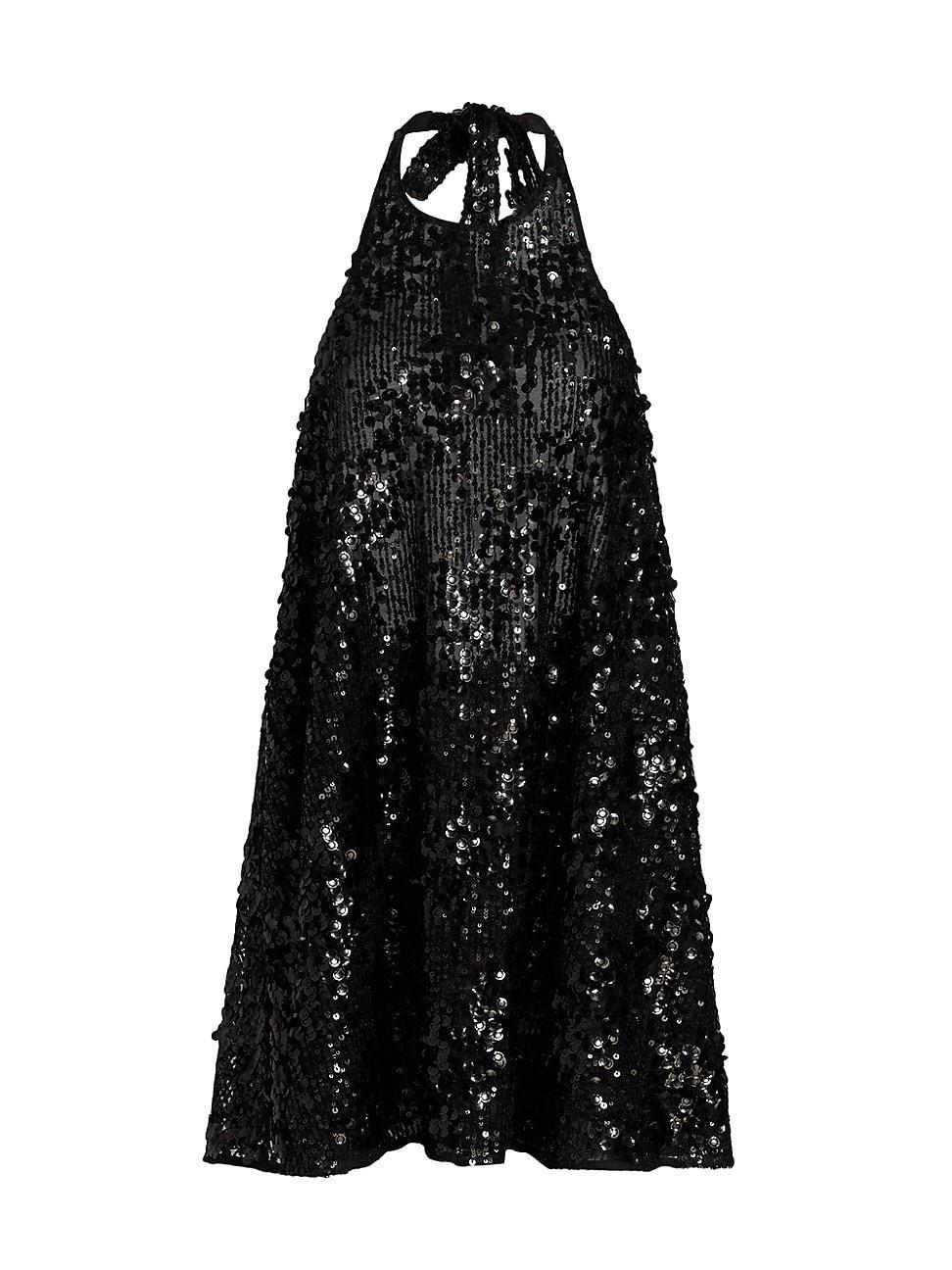 Womens Winston Sequined Halter Minidress Product Image