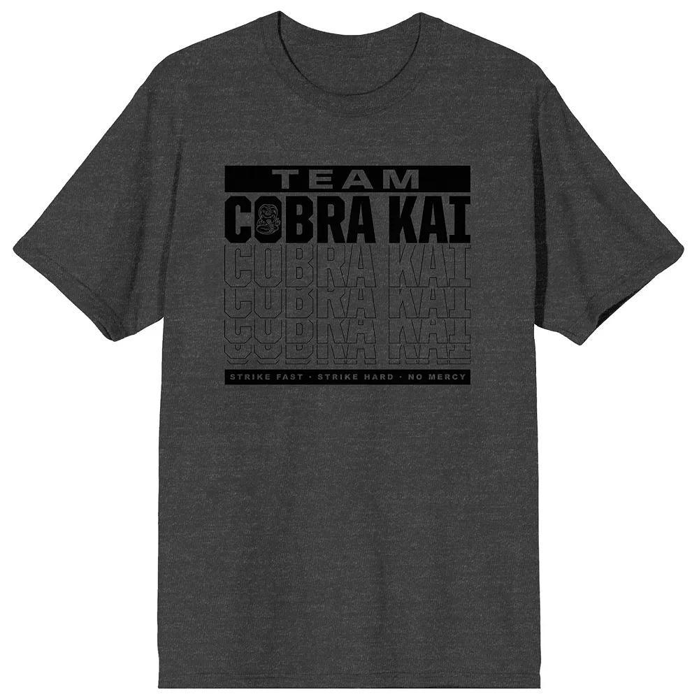 Men's Cobra Kai Team Strike Tee, Size: Small, Grey Product Image