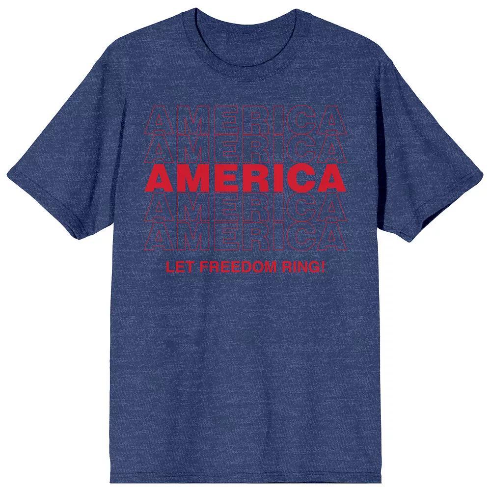 Men's Americana America Freedom Tee, Size: XXL, Blue Product Image