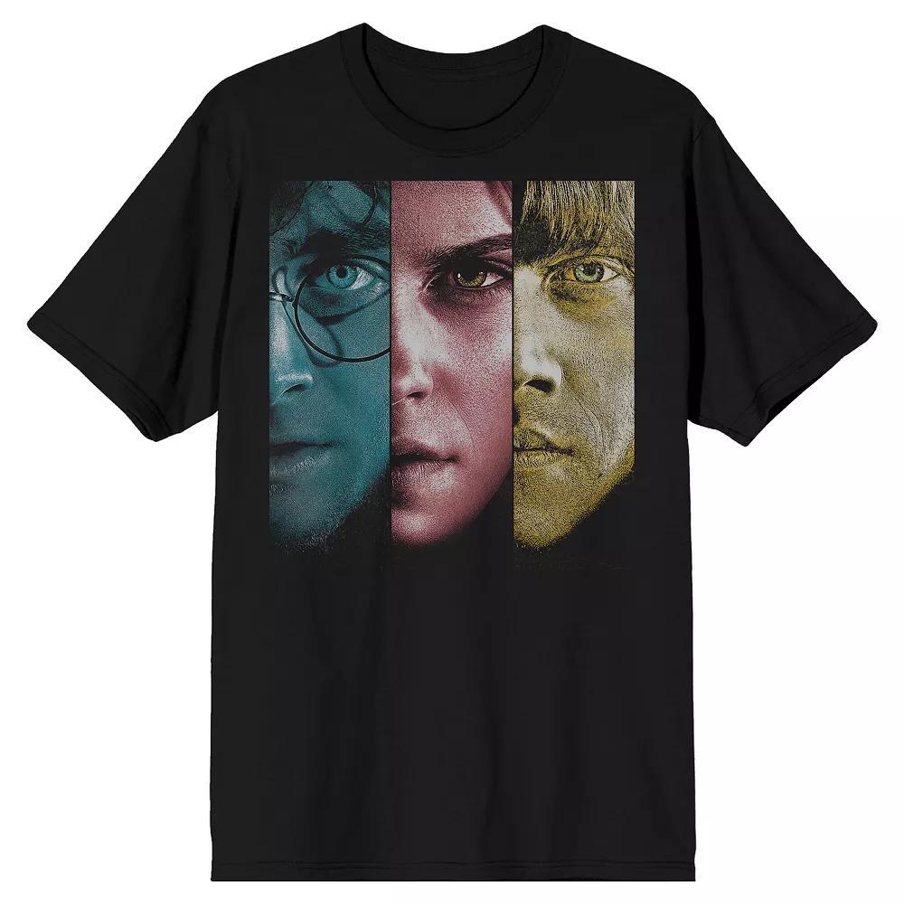Men's Harry Potter Faces Tee, Size: Large, Black Product Image