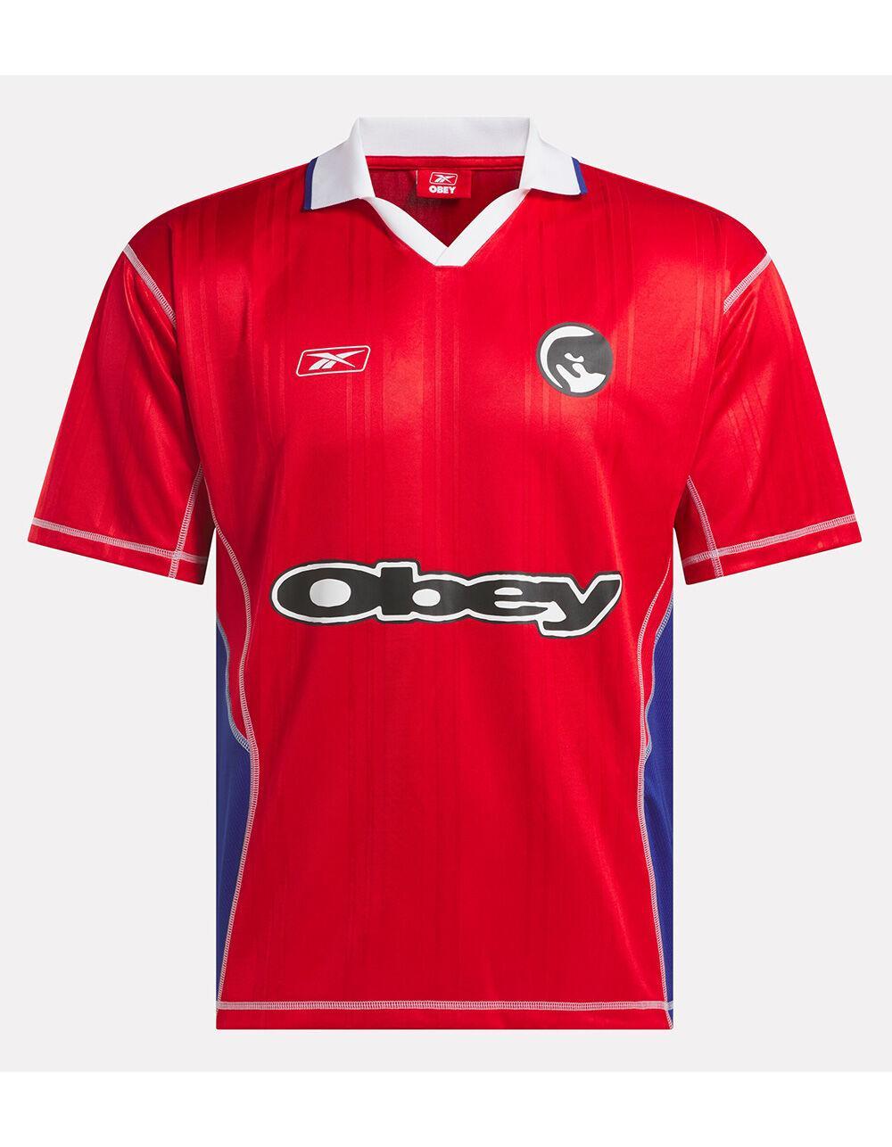 REEBOK x OBEY Mens Soccer Jersey - RED Product Image