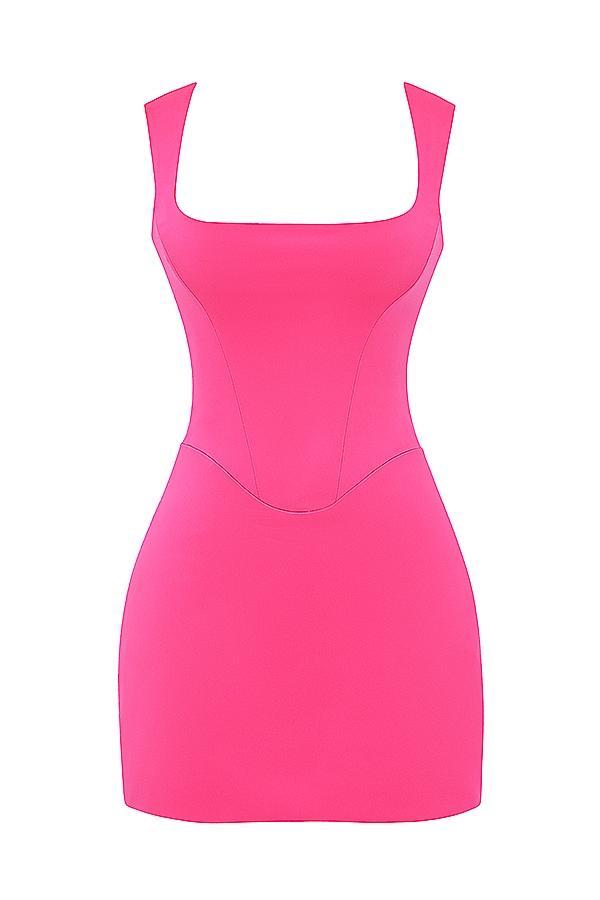 Enya Fuchsia Corset Mini Dress Product Image