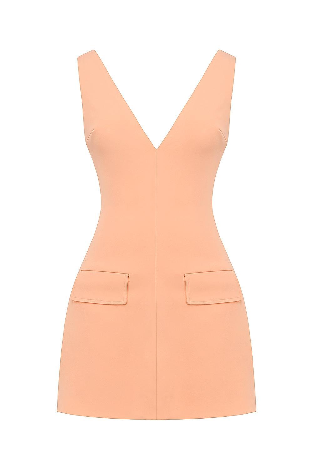 Olympia Sorbet Plunge Mini Dress Product Image