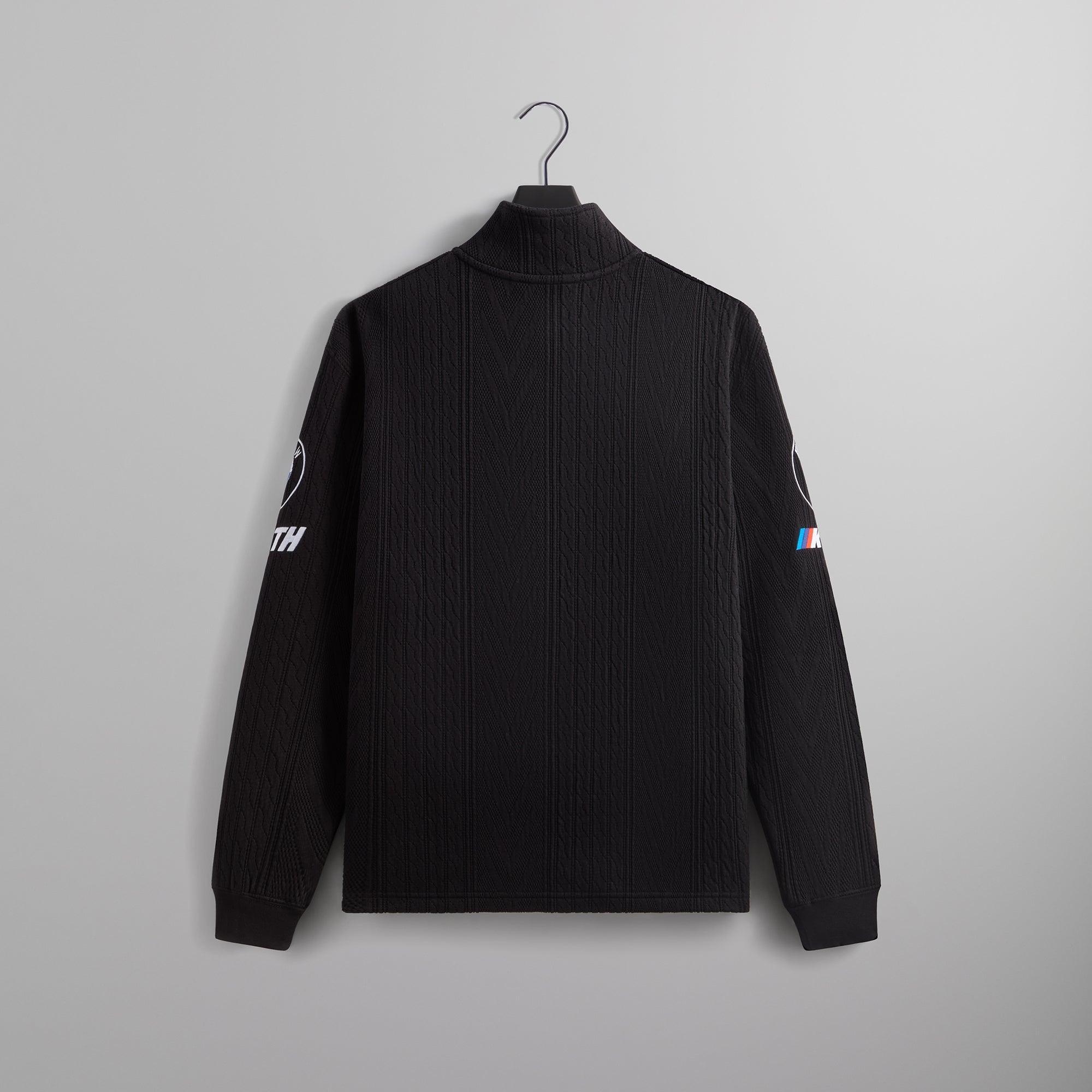 Kith for BMW Cable Fleece Quarter Zip - Black Male Product Image