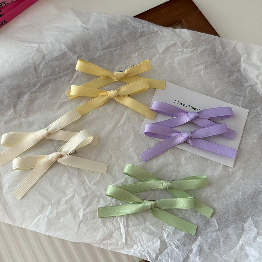 Set of 2: Ribbon Bow Hair Clip Product Image