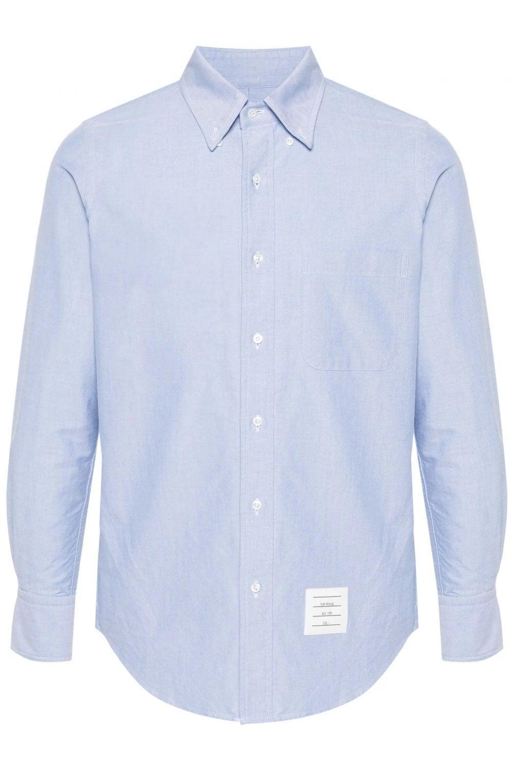THOM BROWNE Classic Fit Cotton Button-down Shirt In Light Blue Product Image