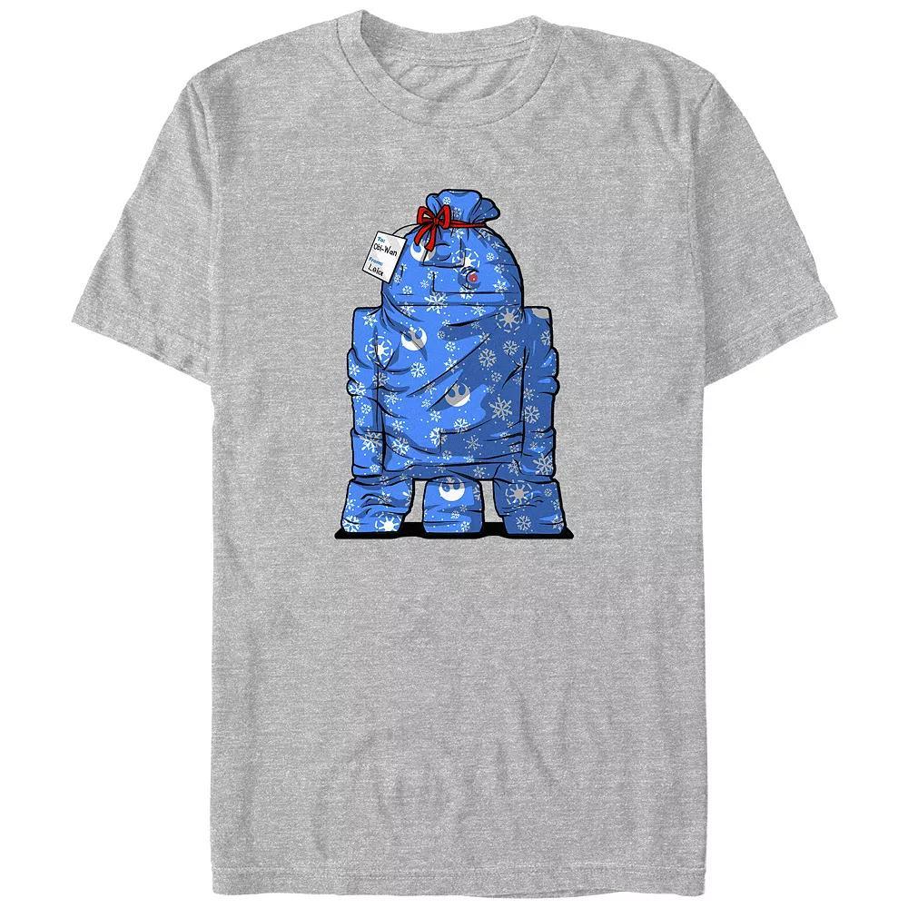 Big & Tall Star Wars Gift Wrapped R2-D2 Graphic Tee, Men's, Size: Large Tall, Athletic Grey Product Image