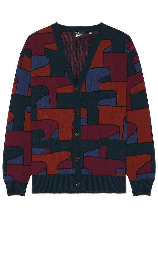 By Parra Canyons All Over Knitted Cardigan in Navy Product Image