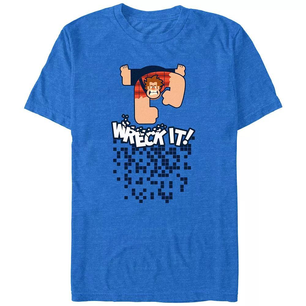 Big & Tall Wreck It Ralph Wrecking It Graphic Tee, Men's, Size: Large Tall, Royal Grey Product Image