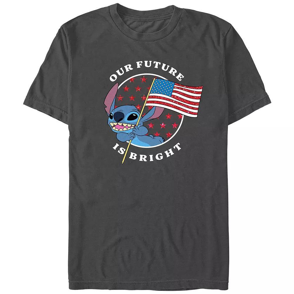 Disney's Lilo & Stitch Our Future Is Bright Men's Graphic Tee, Size: XXL, Grey Product Image