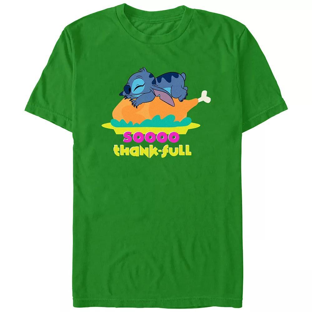 Disney's Lilo & Stitch So Thankful Men's Graphic Tee, Size: XL, Kelly Product Image