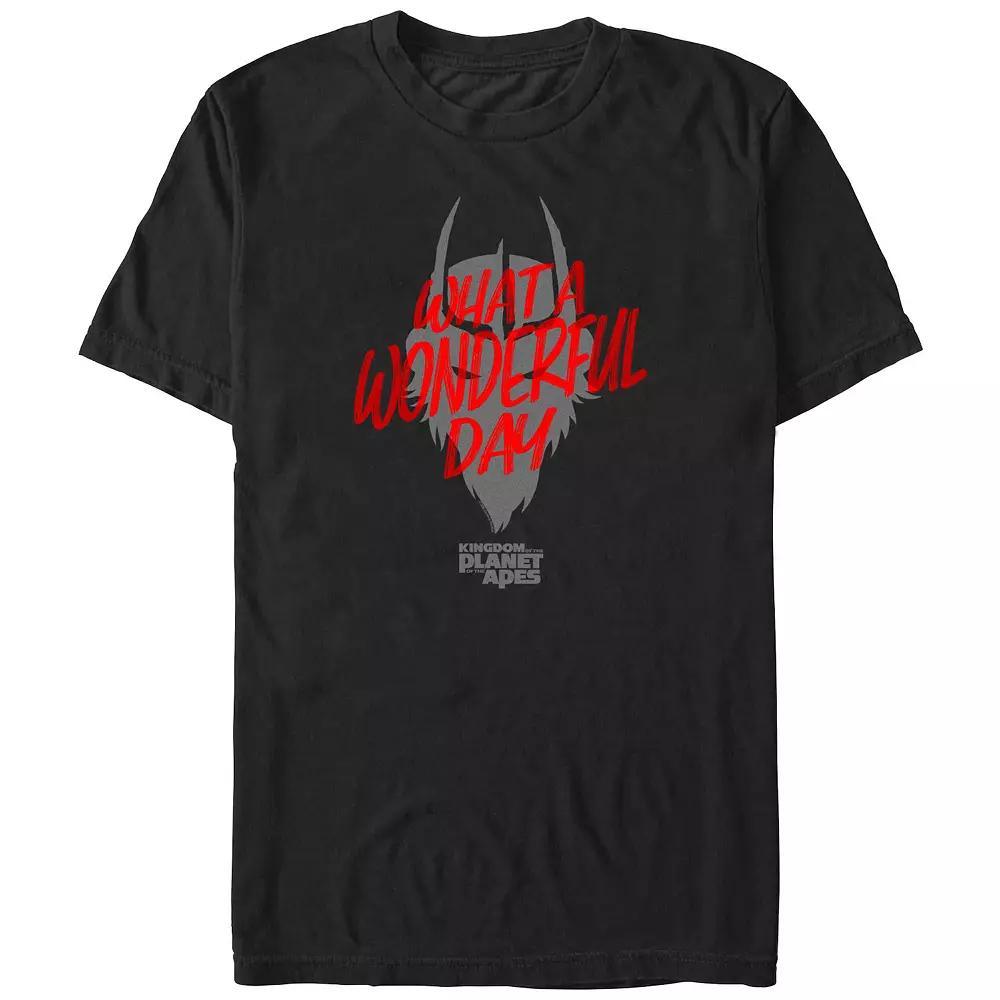Big & Tall Kingdom Of The Planet Of The Apes What A Wonderful Day Graphic Tee, Men's, Size: 4XL Tall, Black Product Image