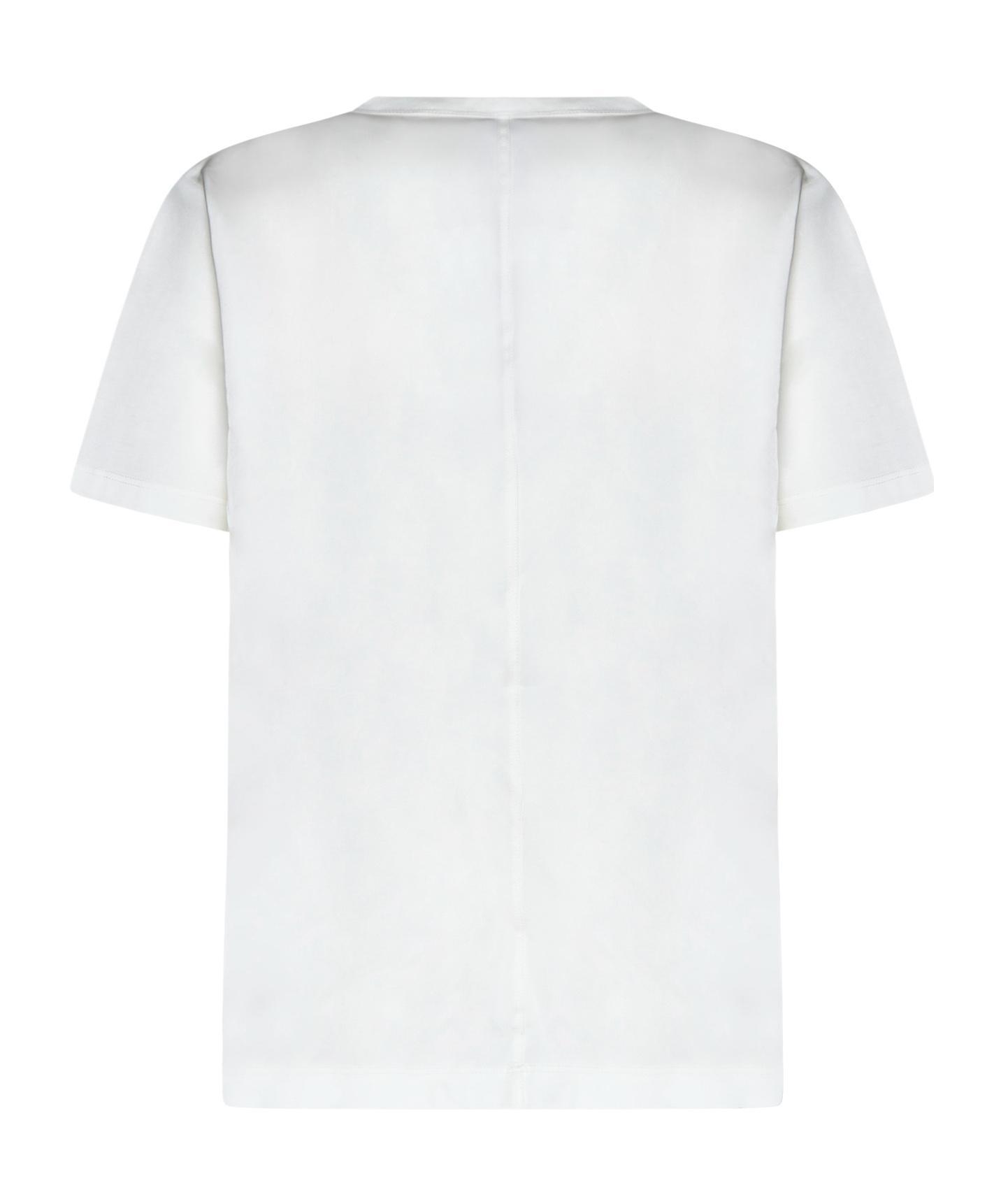 FABIANA FILIPPI Panelled Cotton T-shirt In White Product Image