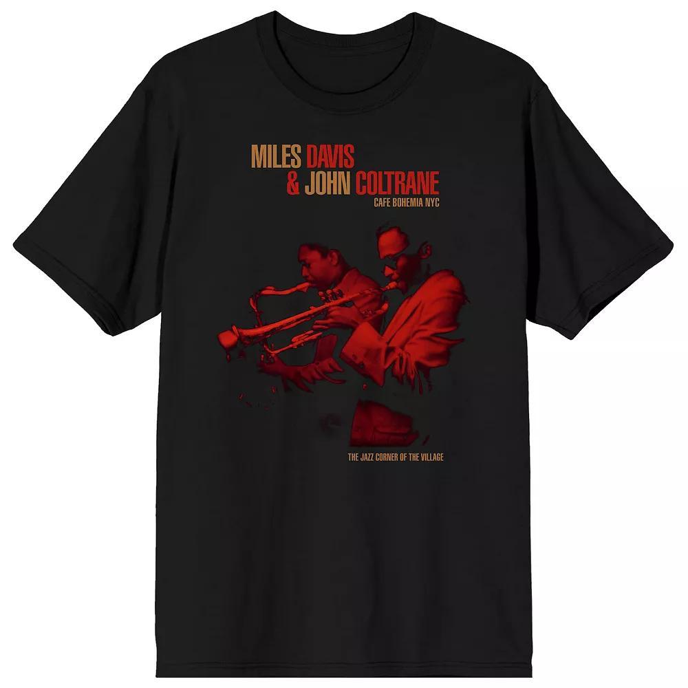 Men's Miles Davis & John Coltrane Cafe Bohemia Graphic Tee, Size: Large, White Product Image
