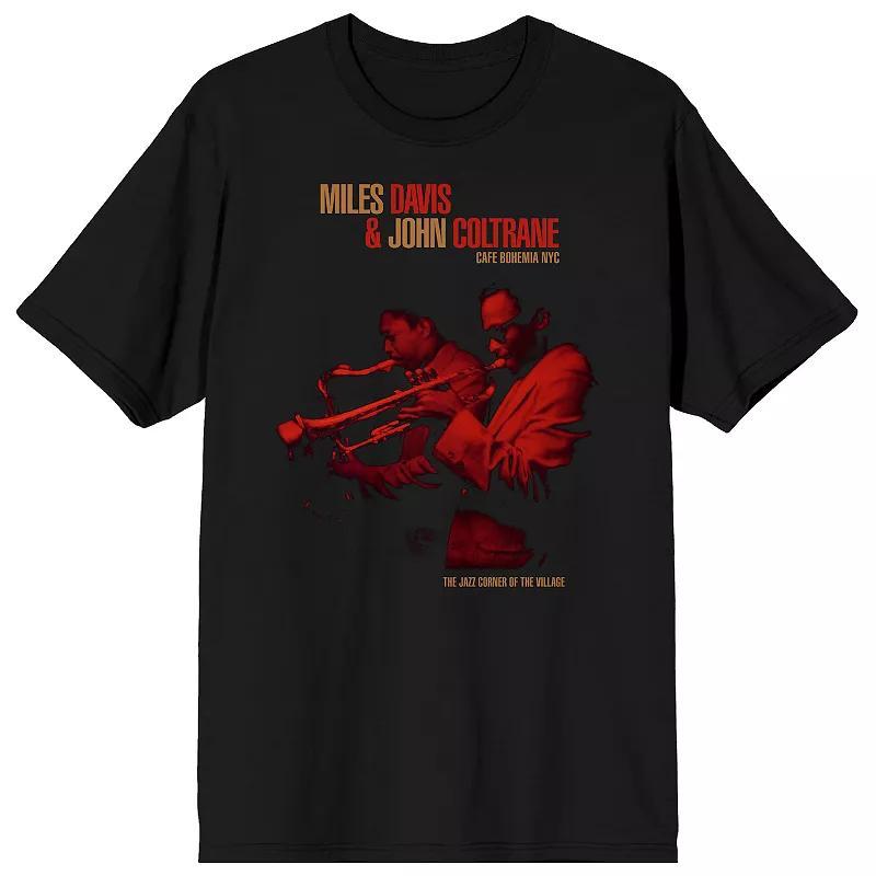 Men's Miles Davis & John Coltrane Cafe Bohemia Graphic Tee, Size: Large, White Product Image