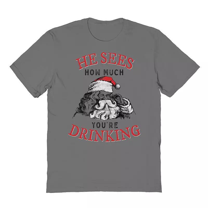 Mens He Sees How Much Graphic Tee, Womens Grey Product Image