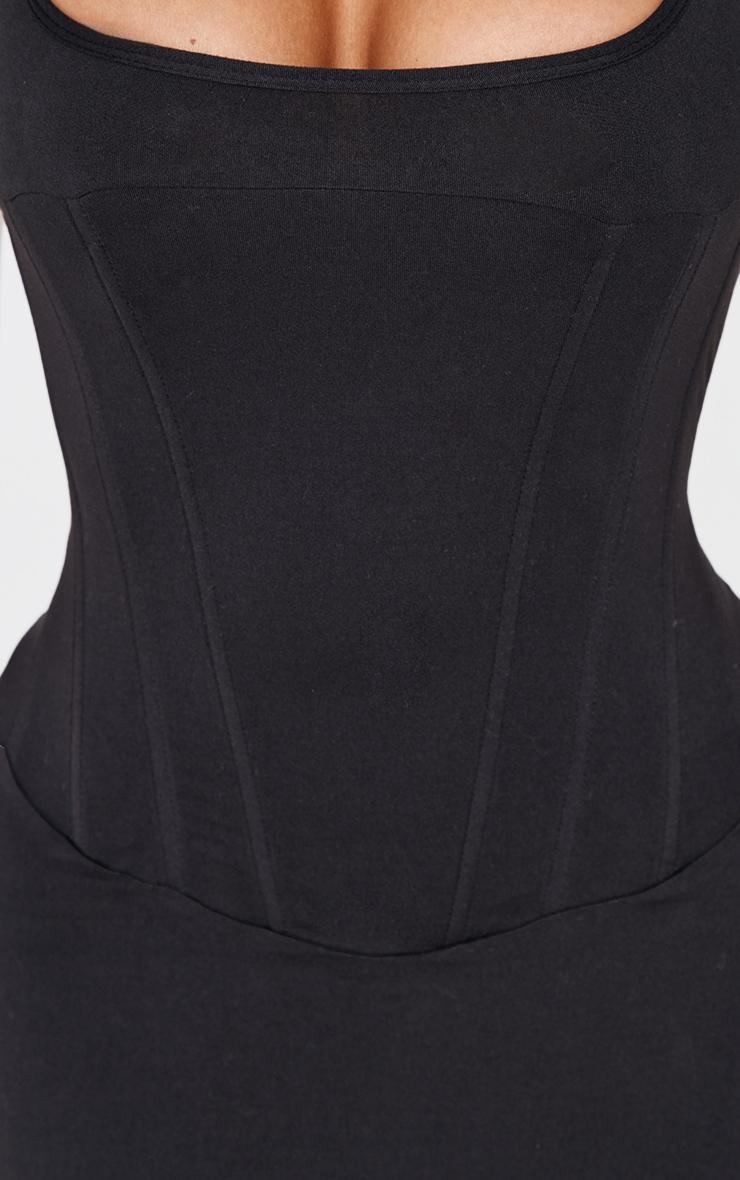 Shape Black Sculpt Square Neck Corseted Maxi Dress. Product Image