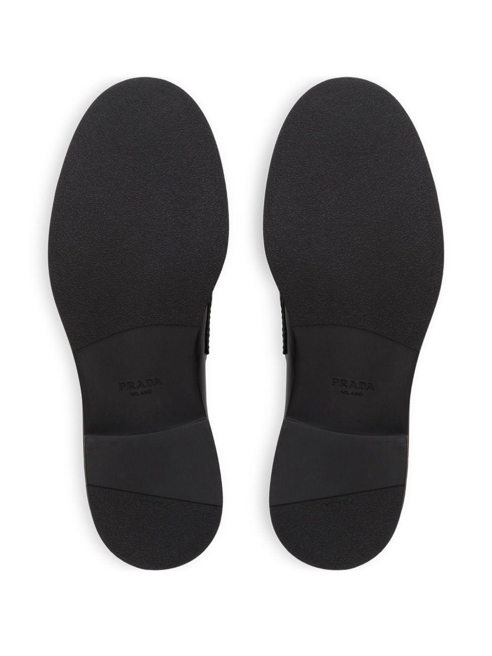 brushed-leather loafers Product Image