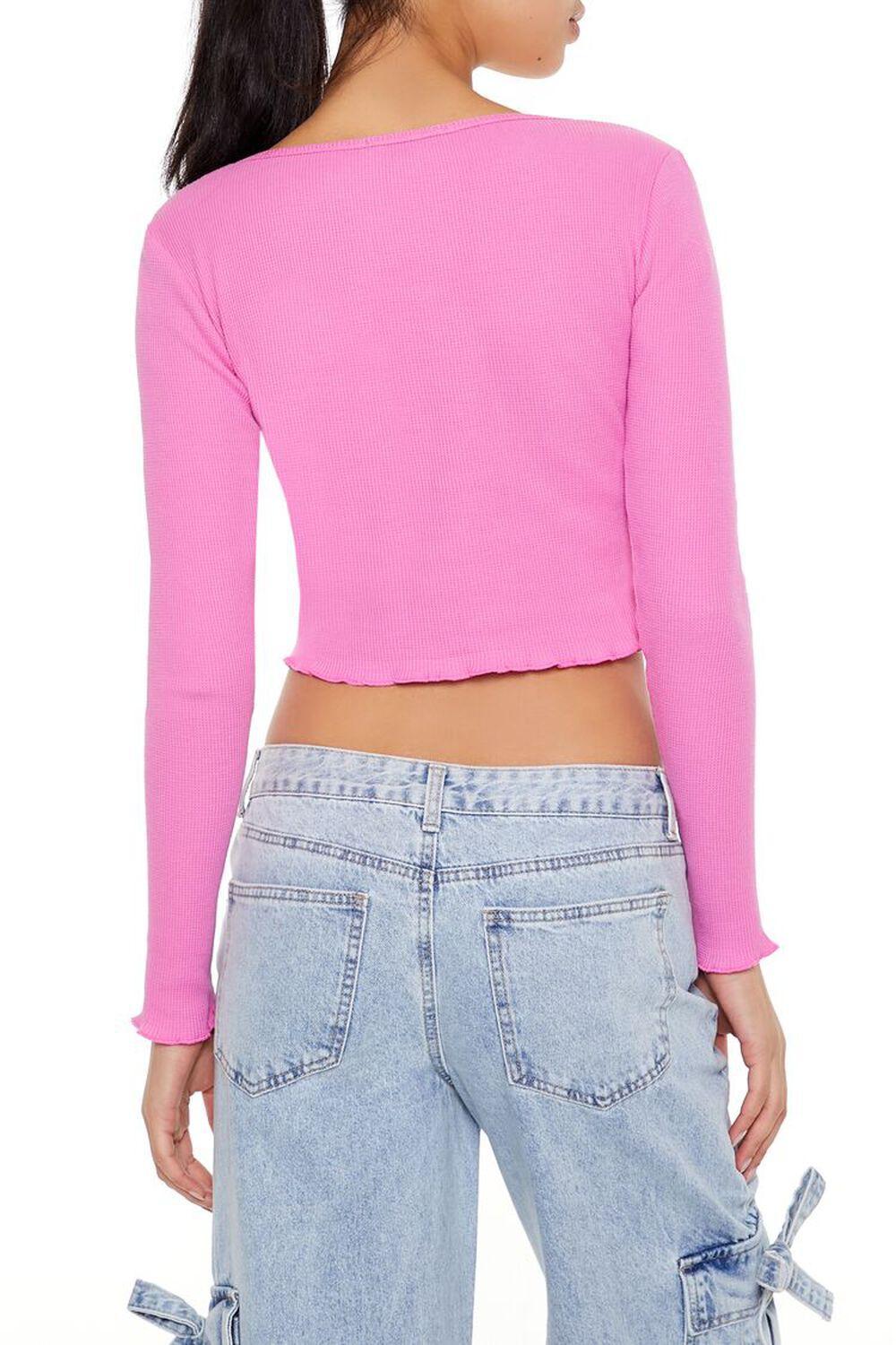 Lettuce-Edge Thermal Crop Top | Forever 21 Product Image