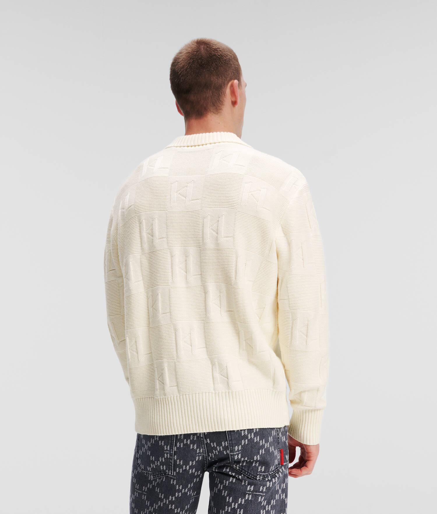 KL MONOGRAM LONG-SLEEVED KNITTED POLO Product Image