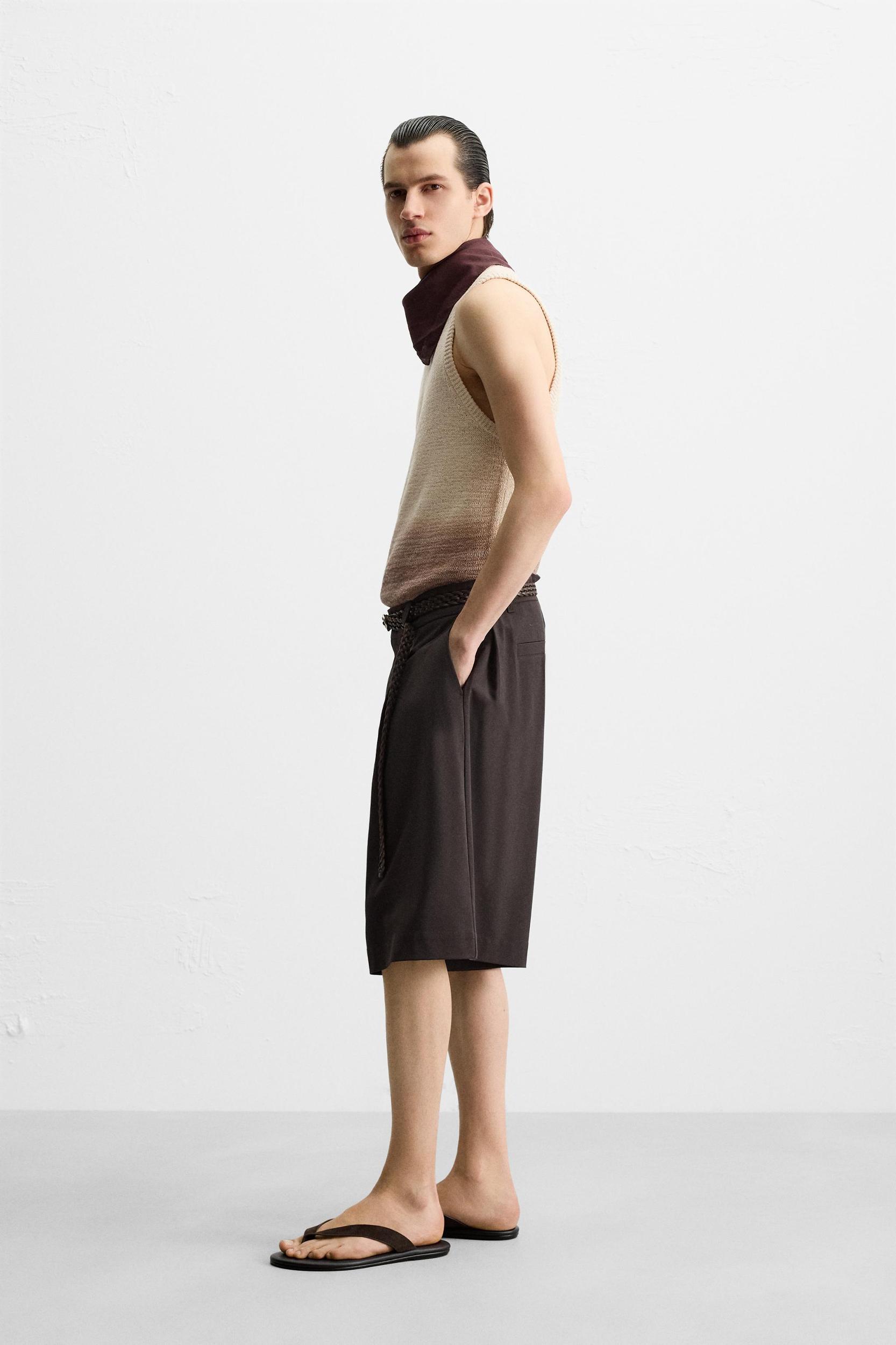 COTTON LINEN BLEND KNIT T-SHIRT Product Image