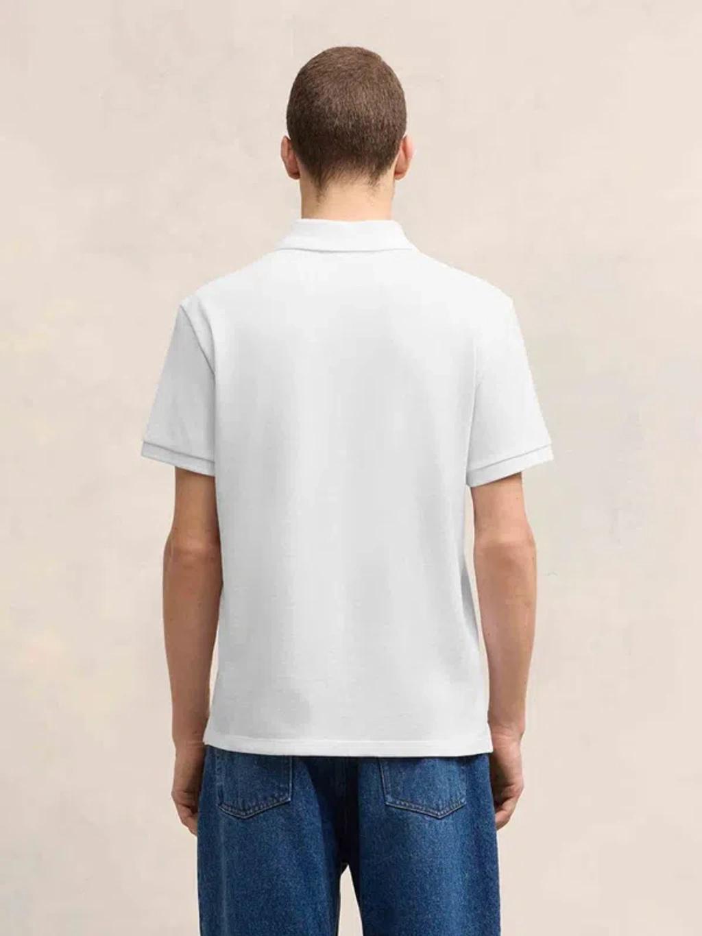 White Cotton Ami de Coeur Polo Product Image