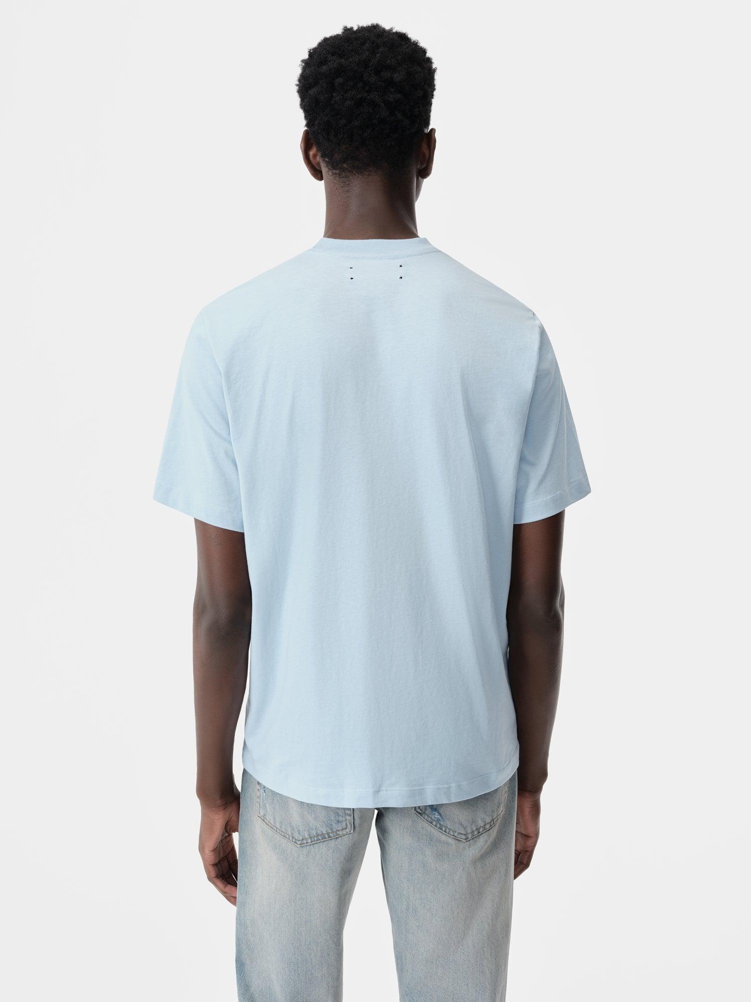 AMIRI STAGGERED TEE - Cerulean Male Product Image