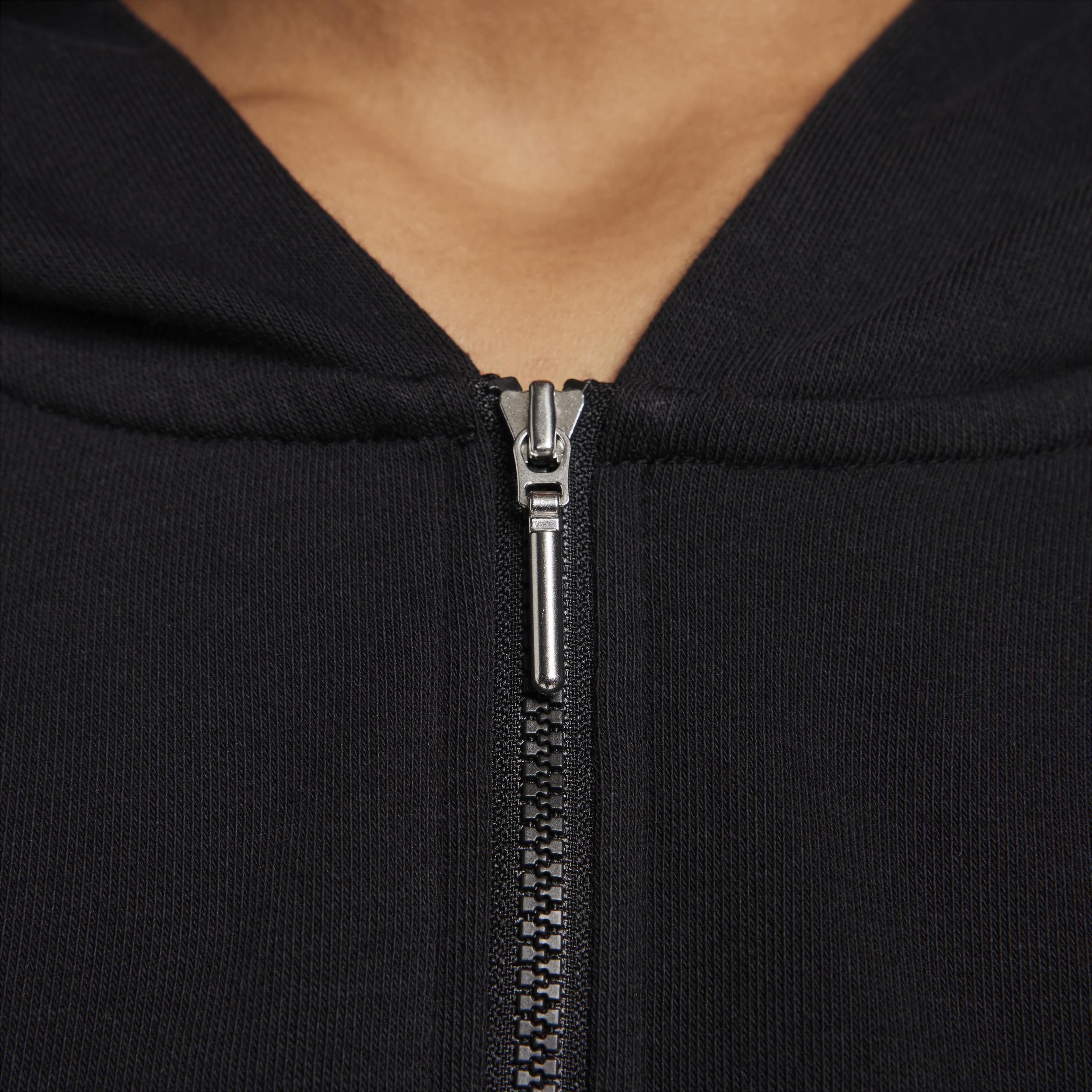 Women's Nike Sportswear Chill Terry Full-Zip Hoodie, Size: XL, Black Product Image