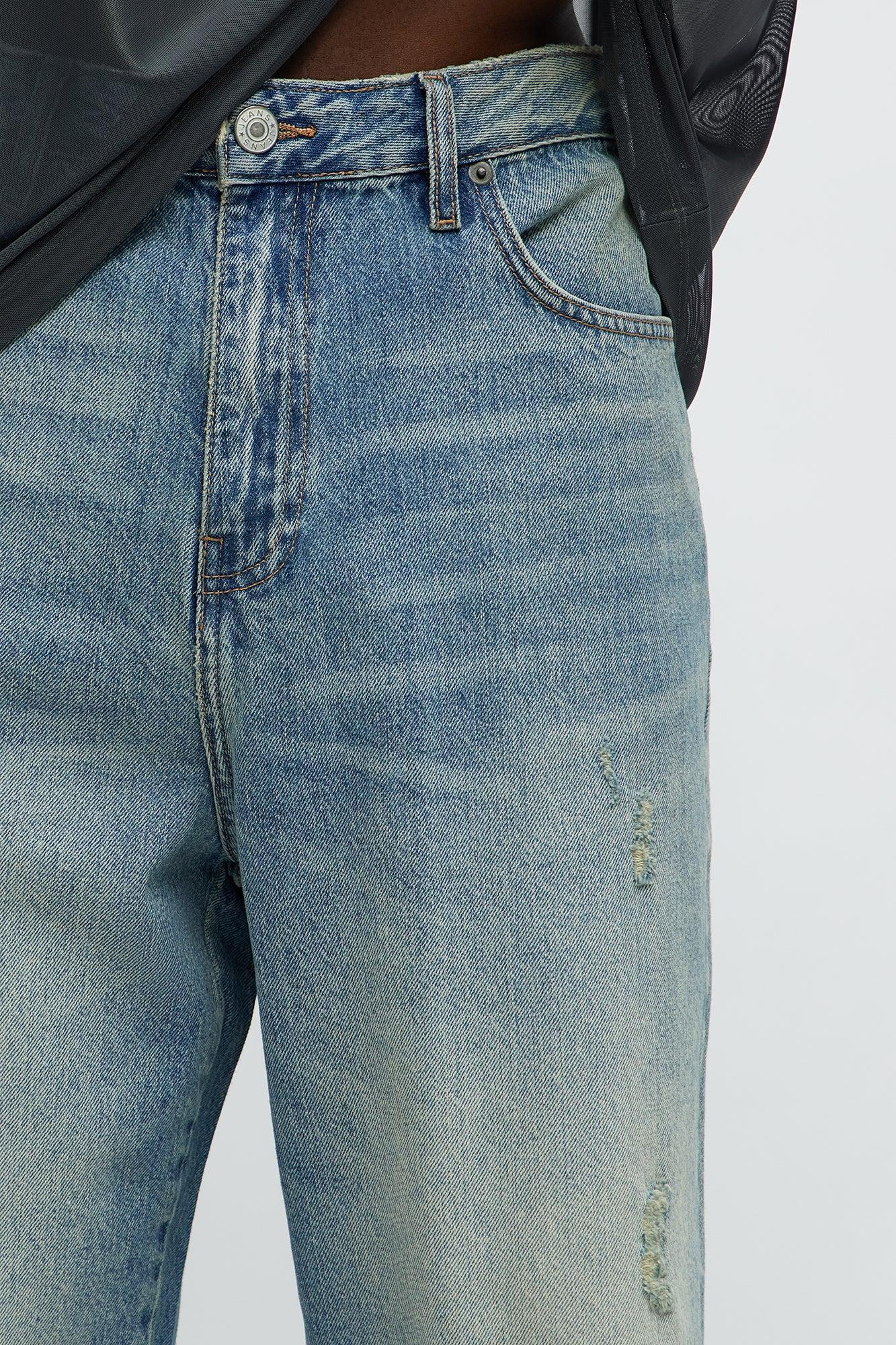 In The Bay Baggy Jeans - Medium Blue Wash Product Image