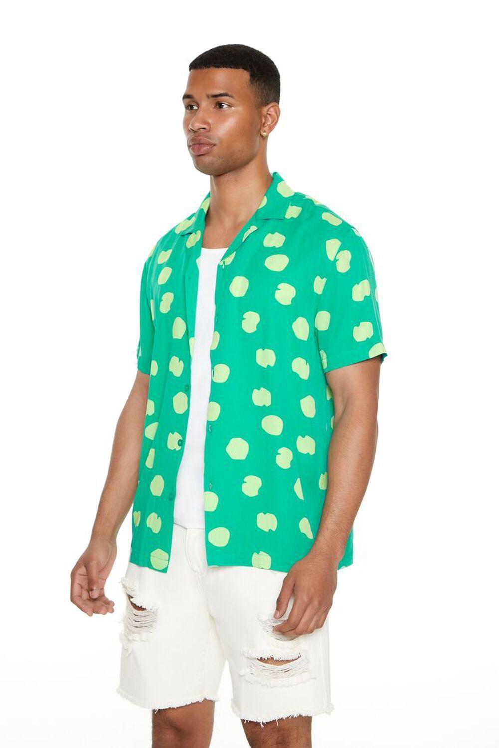 Polka Dot Cuban Collar Shirt | Forever 21 Product Image