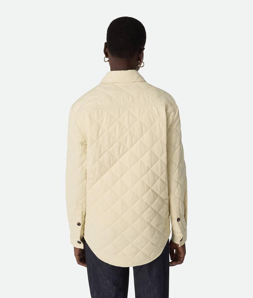 Women's Quilted Cotton Overshirt in Sea salt Product Image