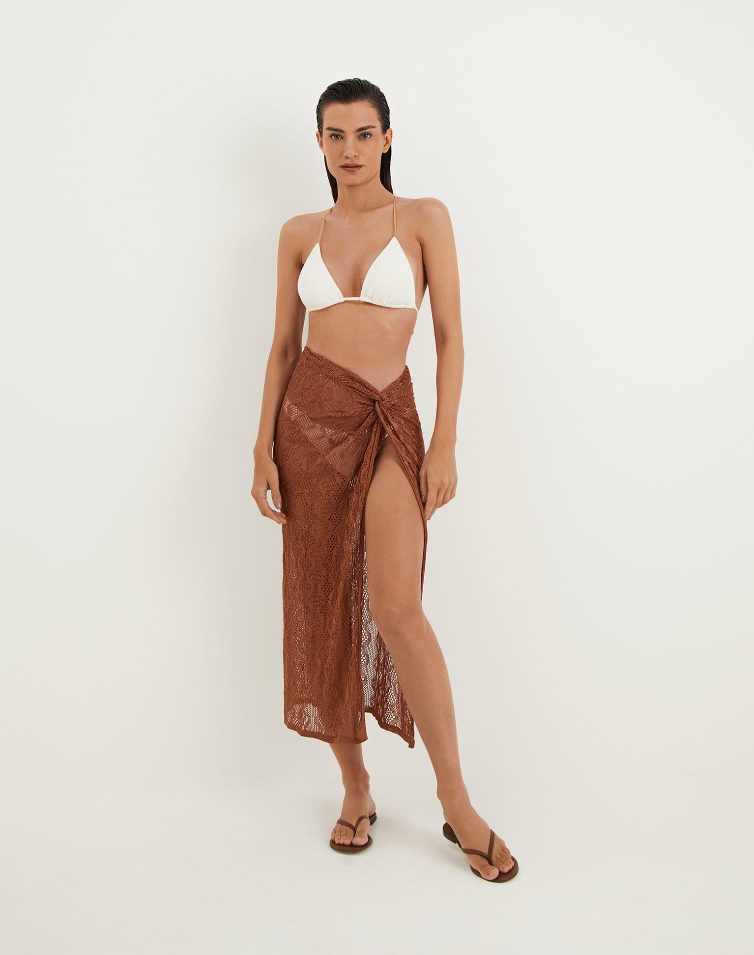 Knit Karen Midi Skirt - Éclair Product Image