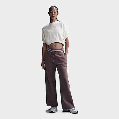 Nike Sportswear Collection Women's Crew-Neck Short-Sleeve Cropped French Terry Top Product Image