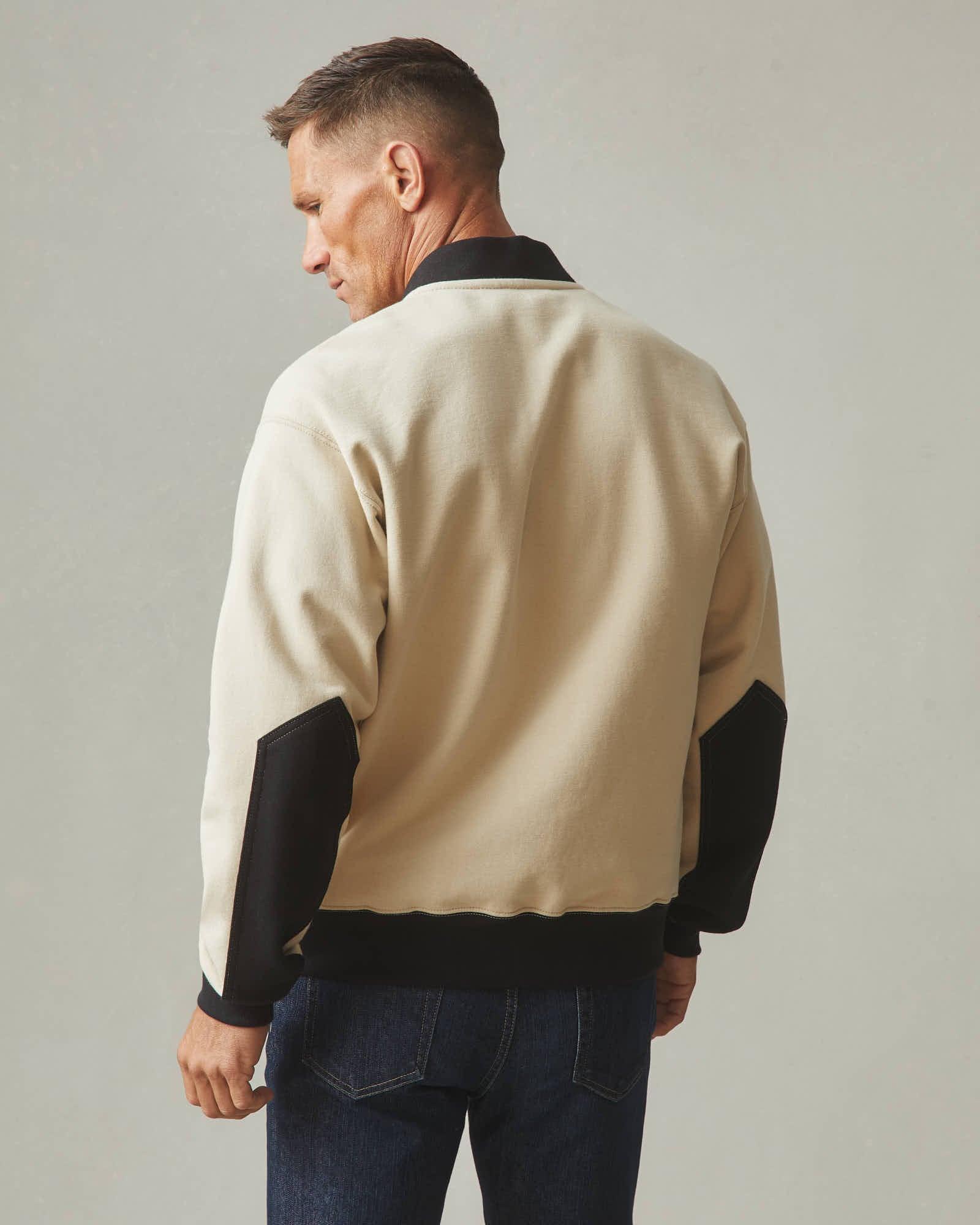 Men's Fleece Bomber Jacket - Khaki Male Product Image