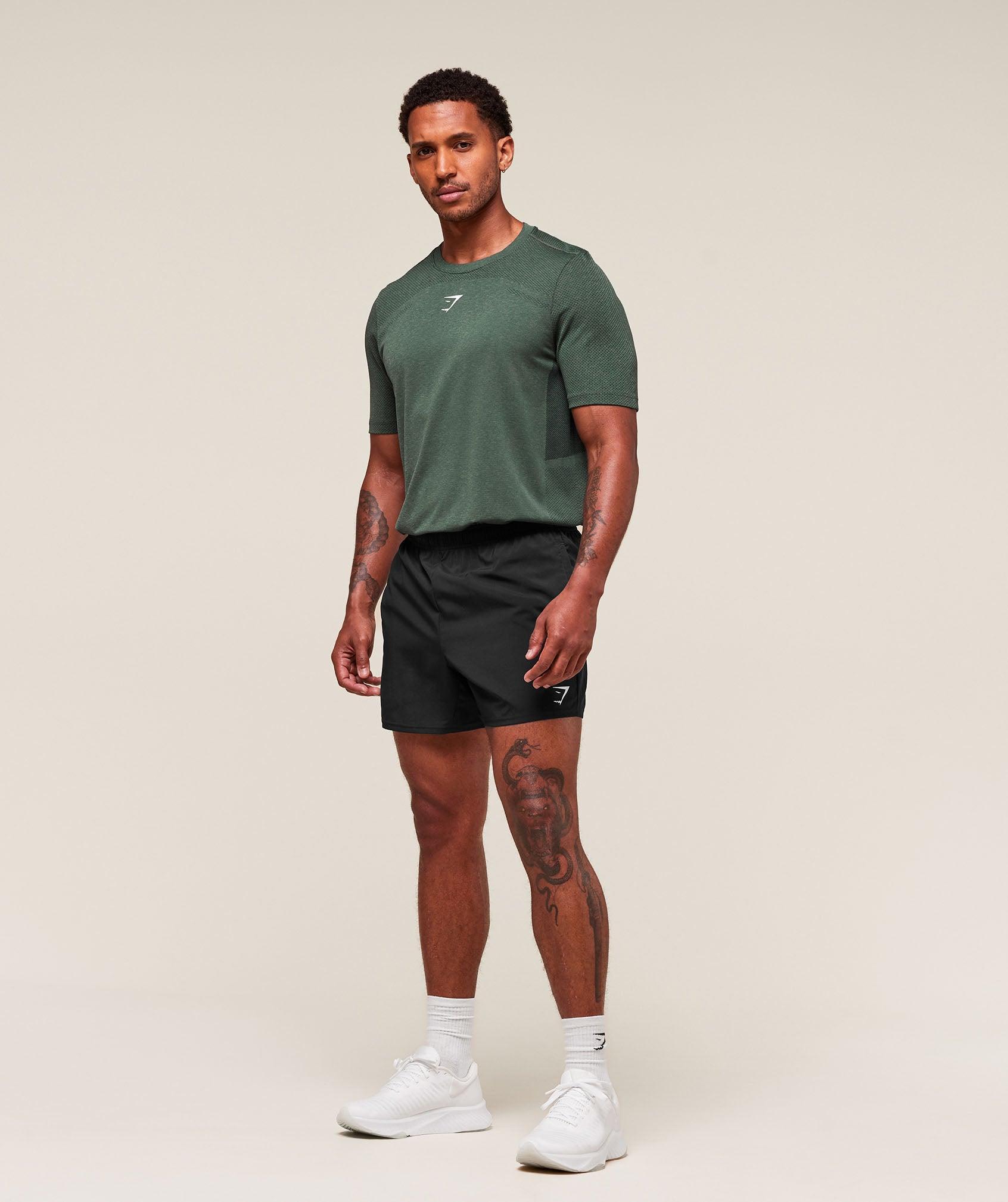 Gymshark Lightweight Seamless T-Shirt - Chalk Green/Base Green Male Product Image