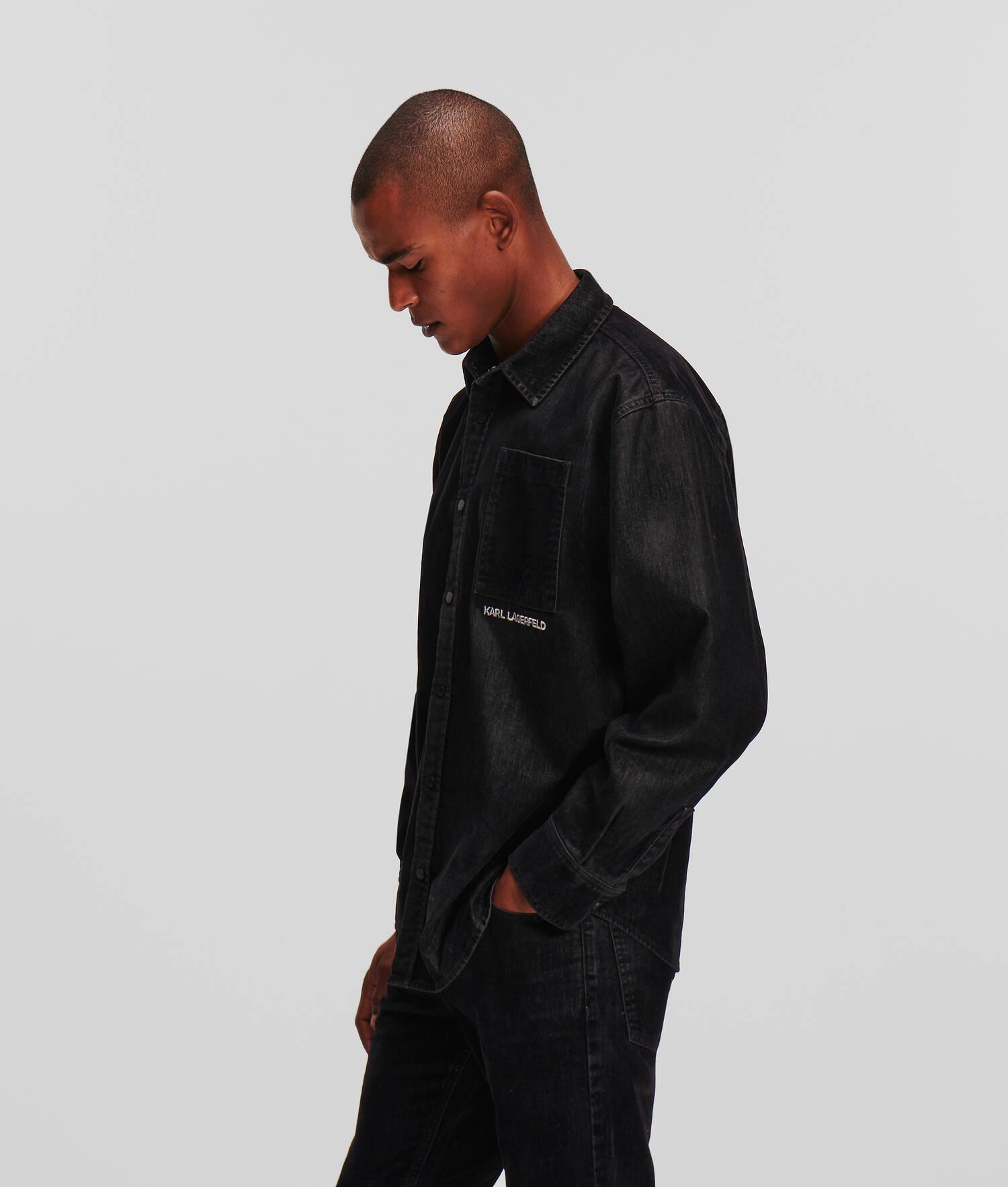 FLOCKED DENIM SHIRT Product Image