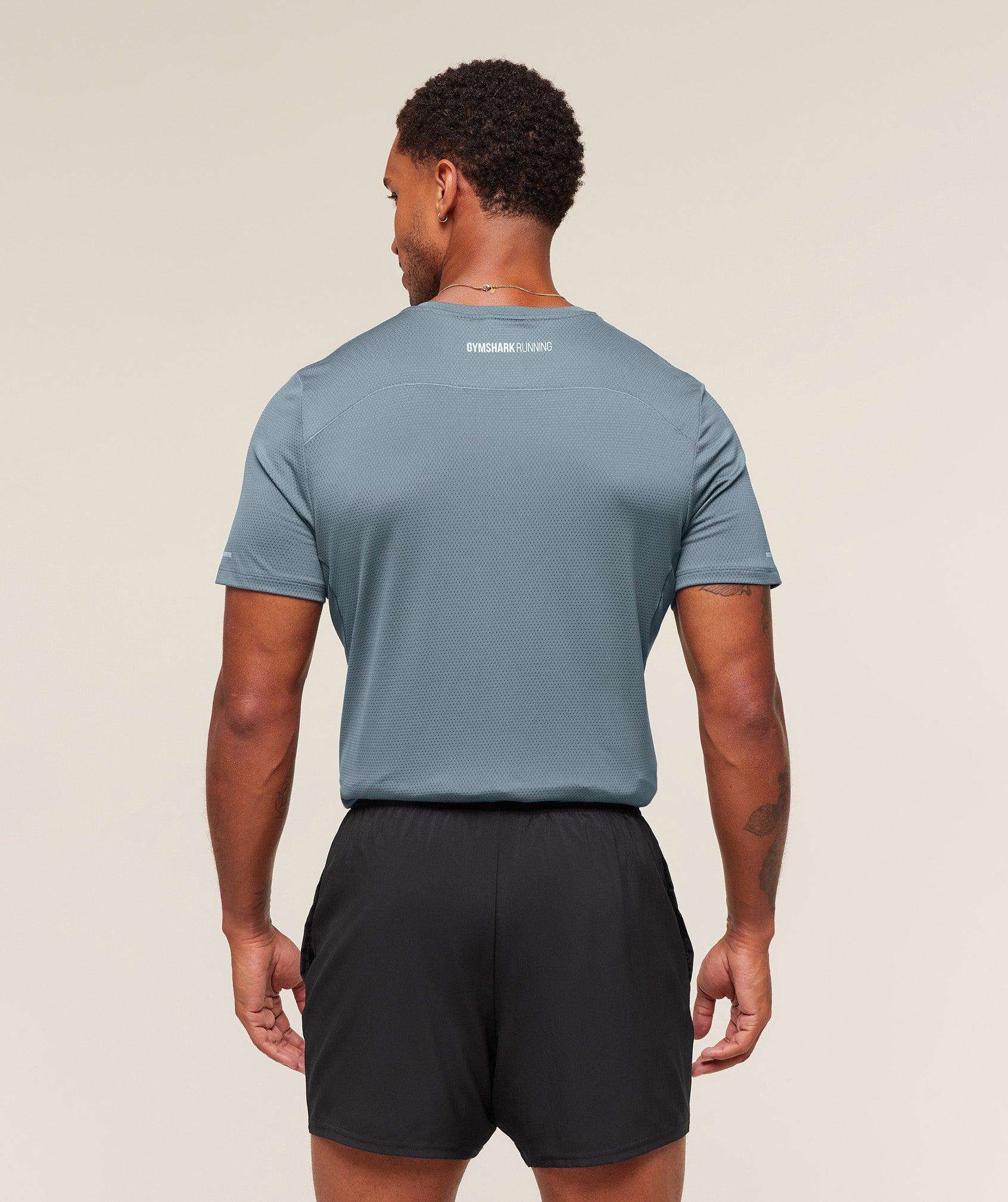Gymshark Running T-Shirt - Iron Blue Male Product Image
