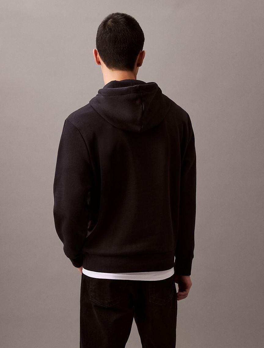 Calvin Klein Mens Fleece Metallic Archive Logo Hoodie - Brown - XS Product Image