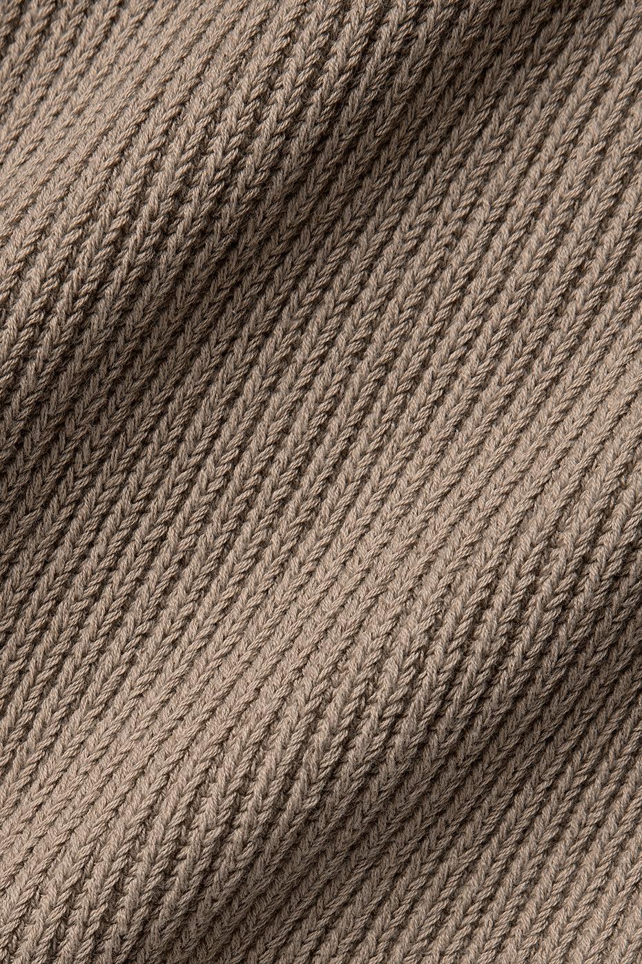 Domain Rib Knit Crew Sweater - Gravel Male Product Image