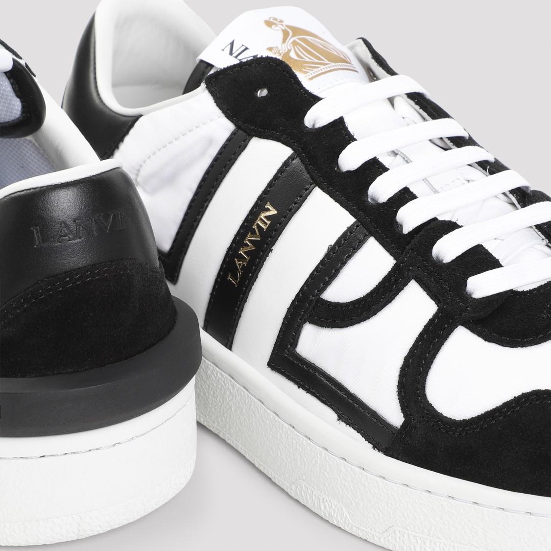 White & Black Clay Mesh Sneakers Product Image